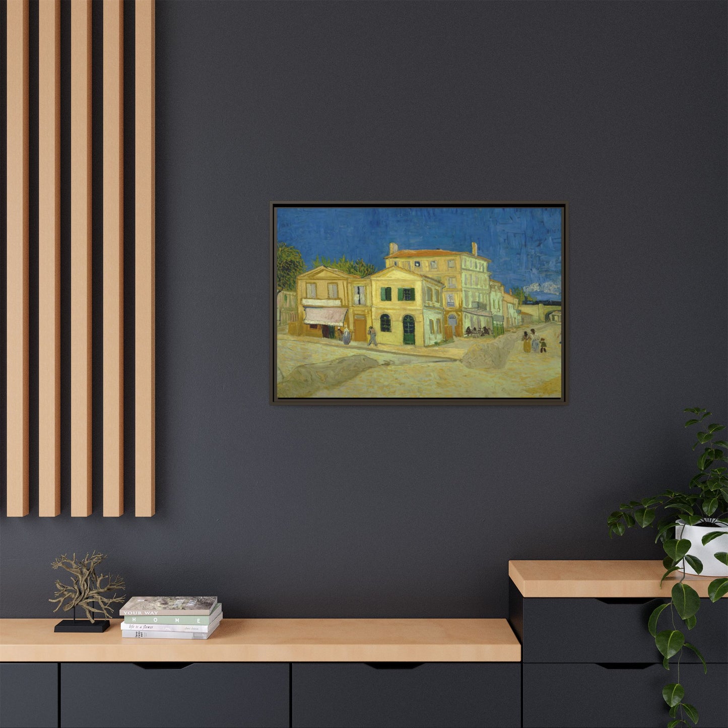 Van Gogh, Vincent - The Yellow House (1888) - Matte Canvas, Framed