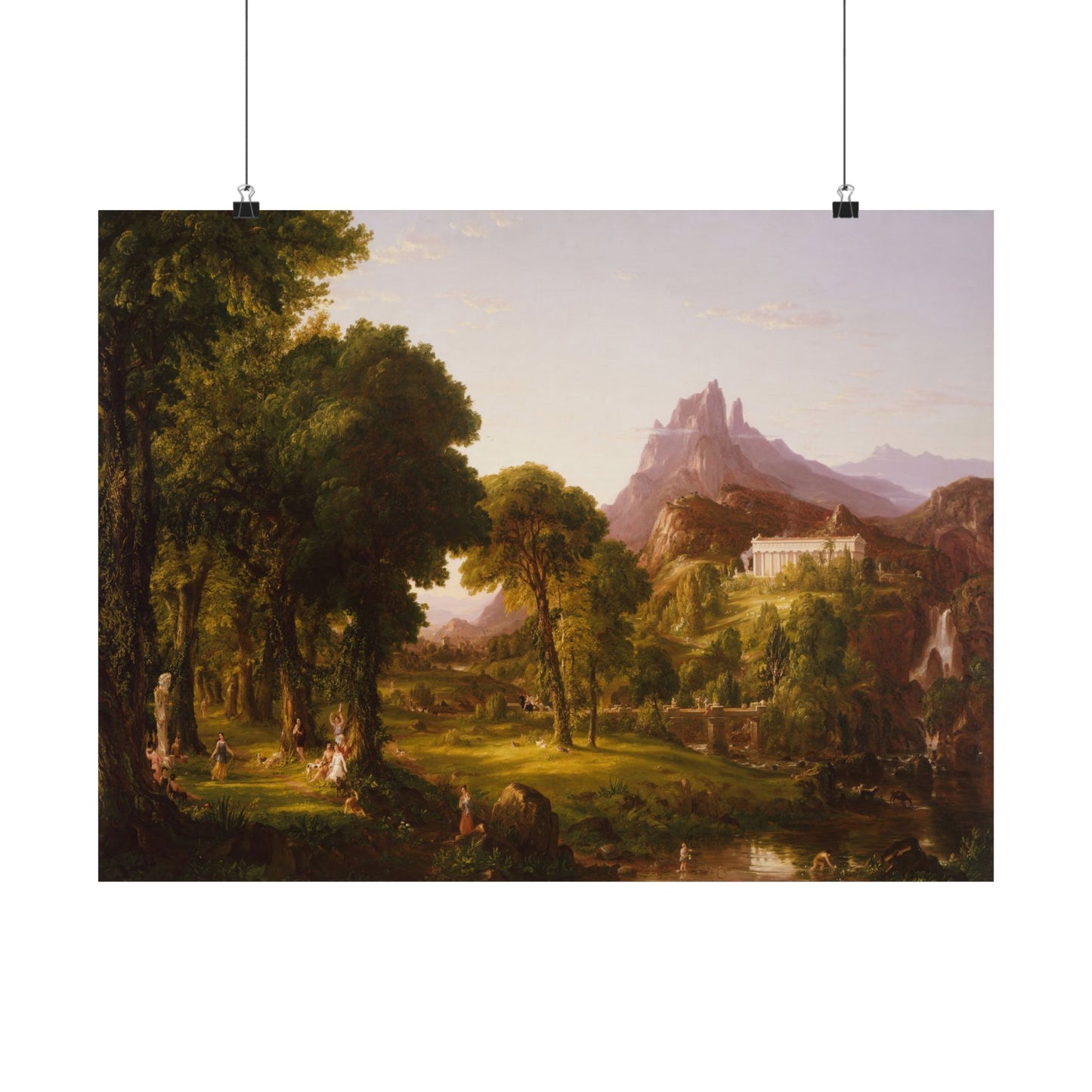 Cole. Thomas - Dream of Arcadia (1838)- Satin Posters