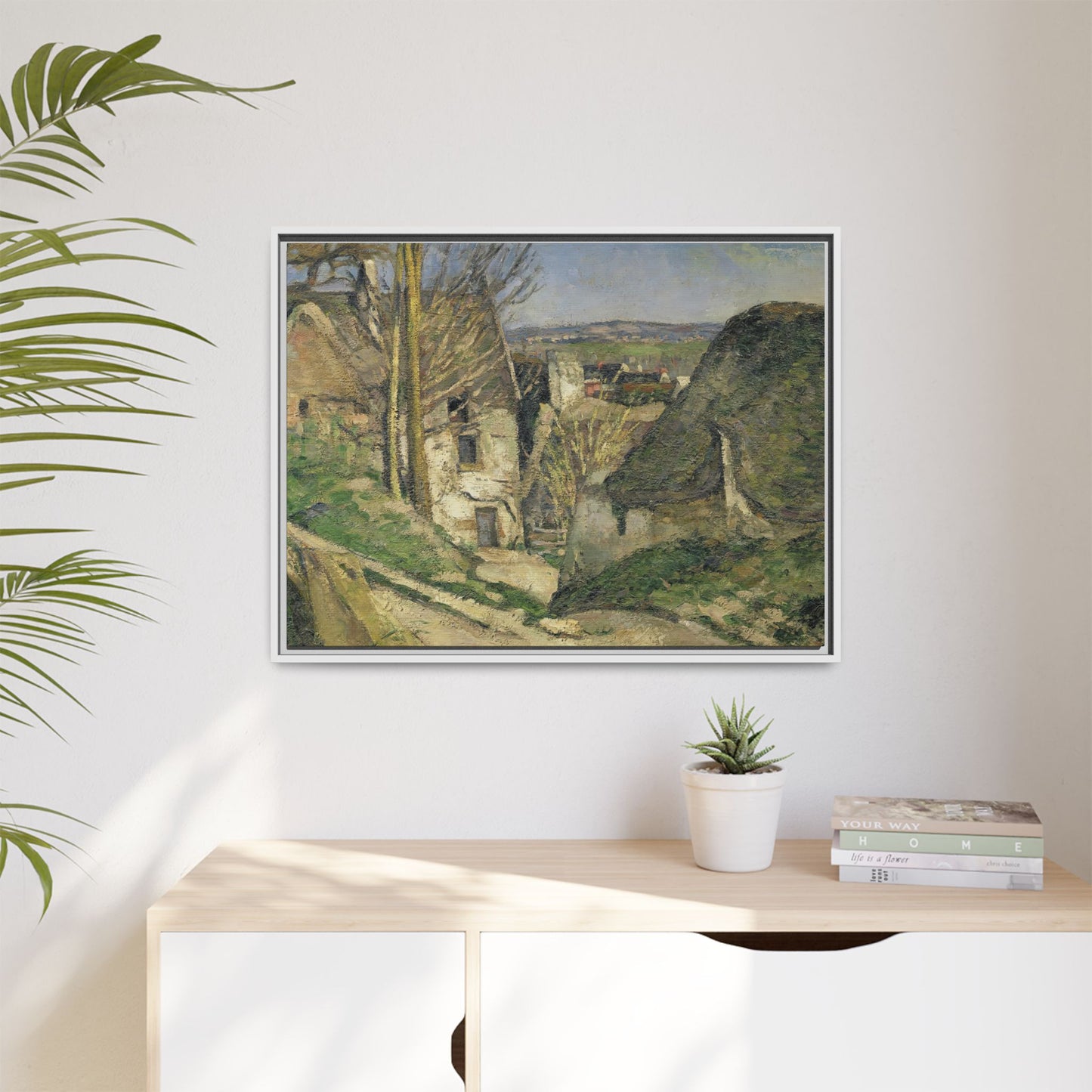 Cézanne, Paul - The House of the Hanged Man, Auvers-sur-Oise (1874) - Matte Canvas, Framed