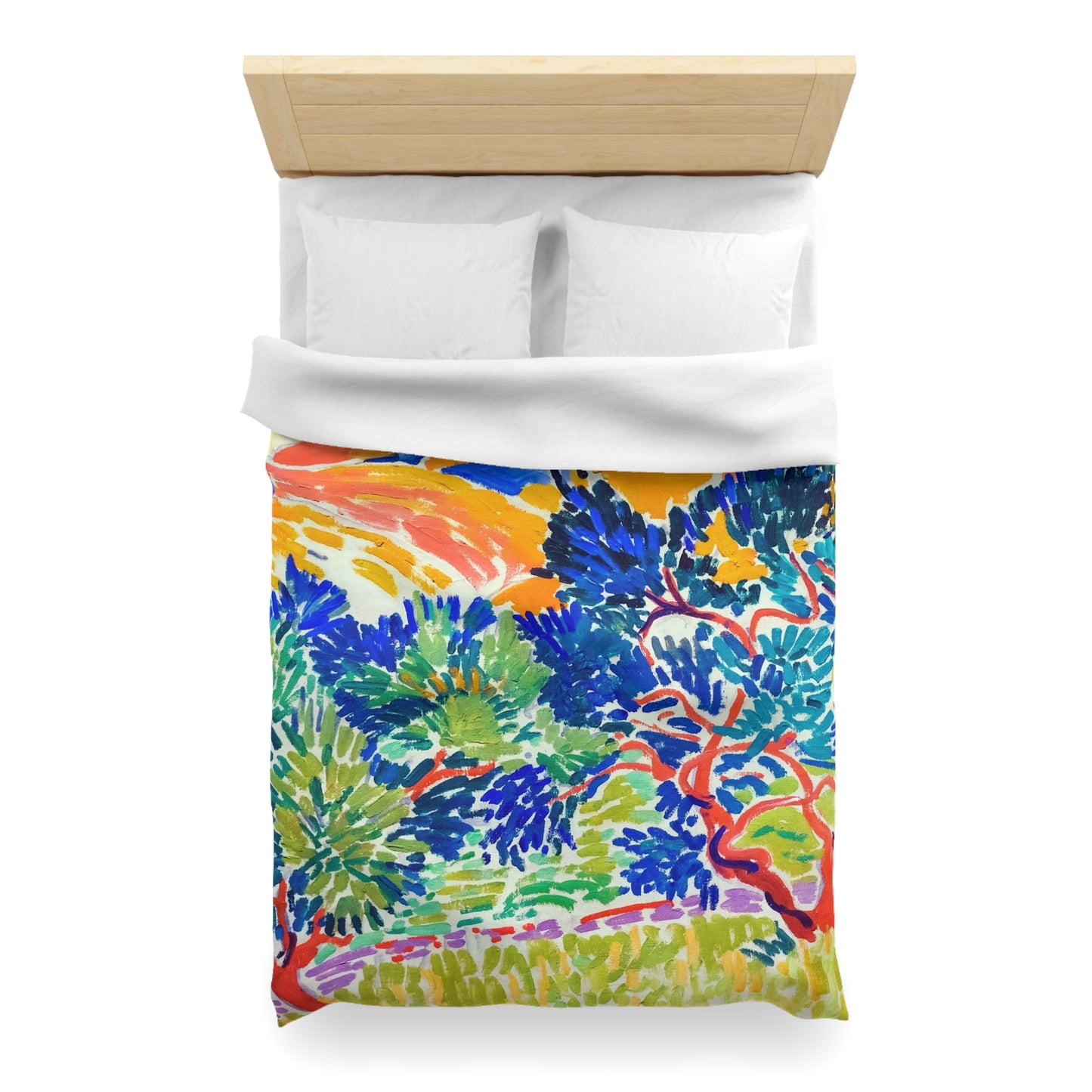 Derain, André - Mountains at Collioure (1905) - Microfiber Duvet Cover