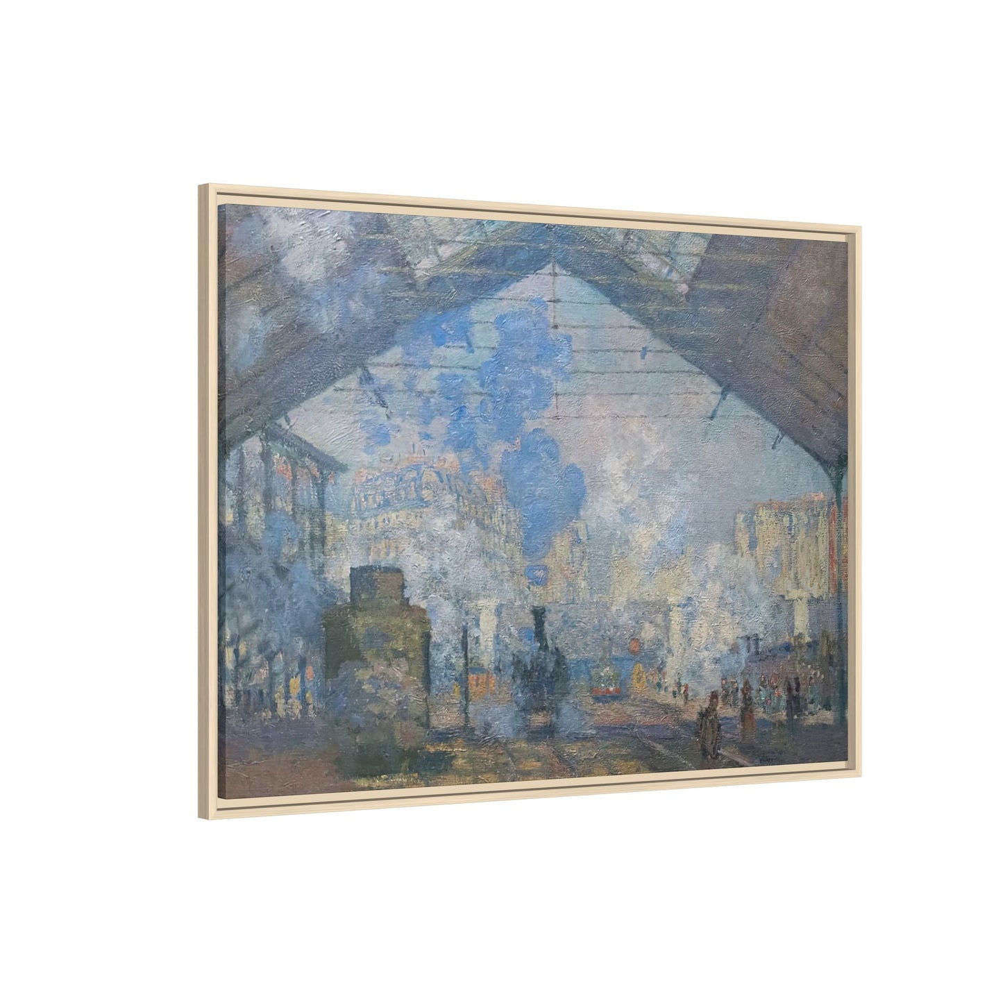 Monet, Claude - Le Gare Saint-Lazare (1877) - Matte Canvas, Framed