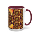 Lion Summer Mandala - Colorful Accent Mugs