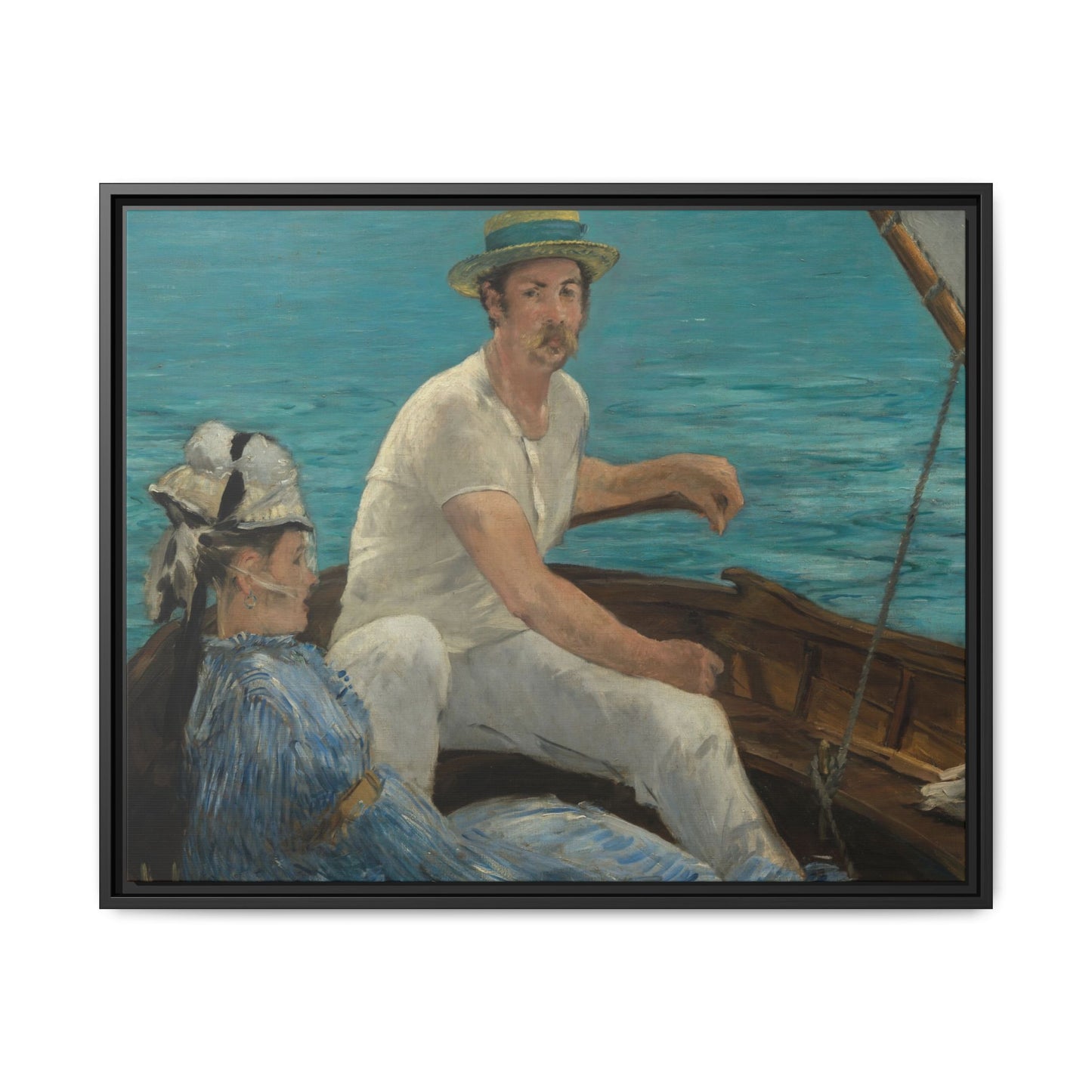 Manet, Édouard - Boating (1874) - Matte Canvas, Framed