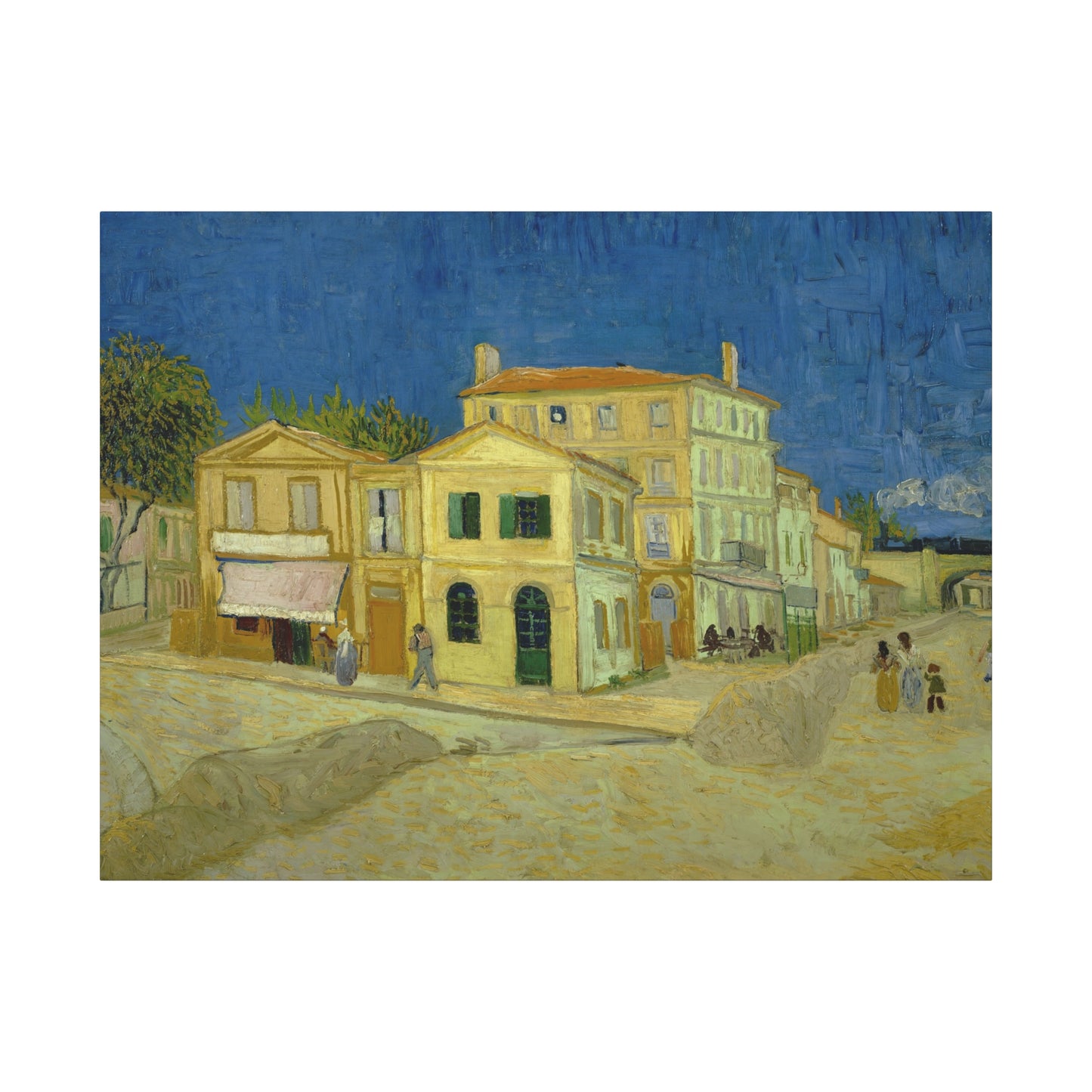 Van Gogh, Vincent - The Yellow House (1888)- Canvas Block, unframed