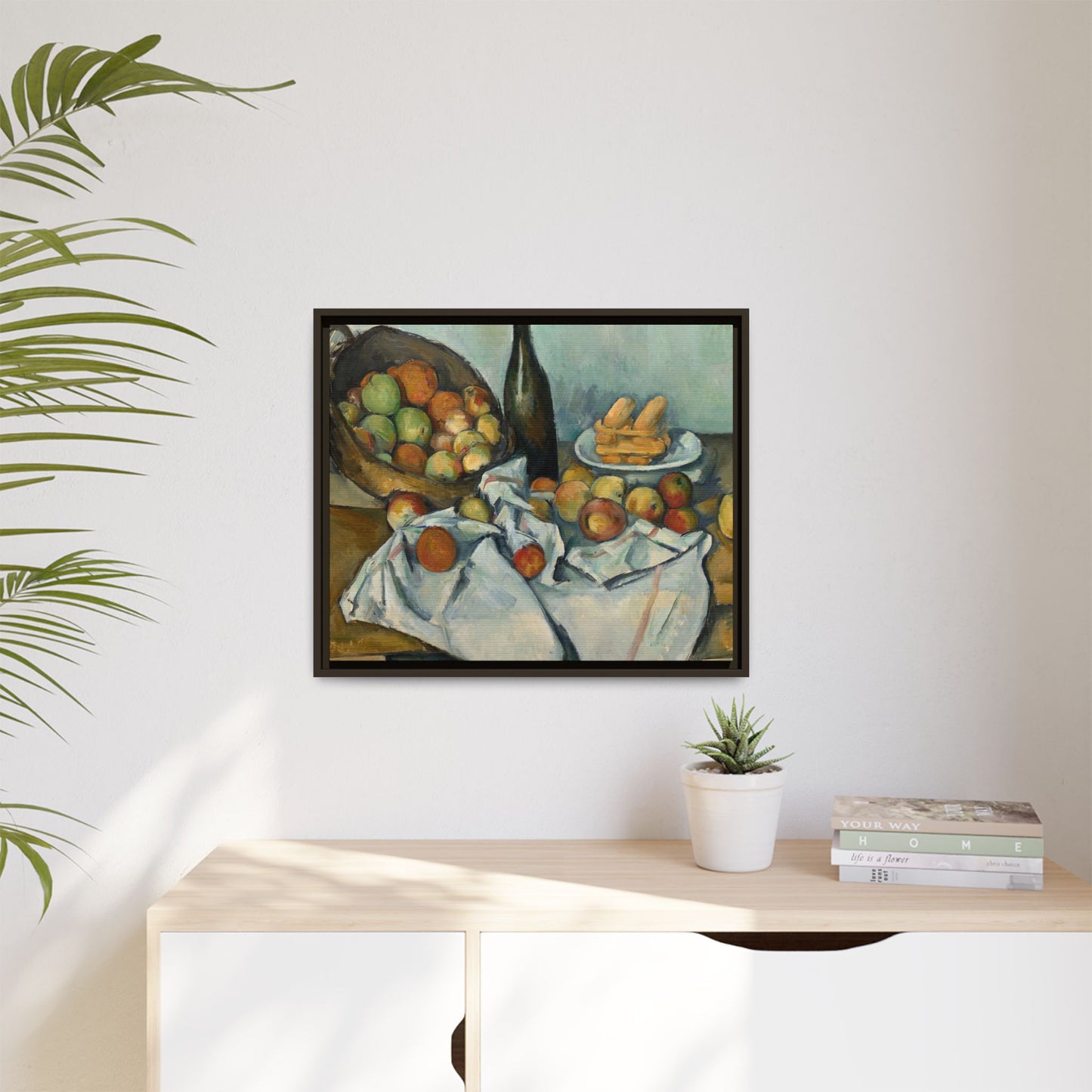 Cézanne, Paul - Basket of Apples (1893) - Matte Canvas, Framed