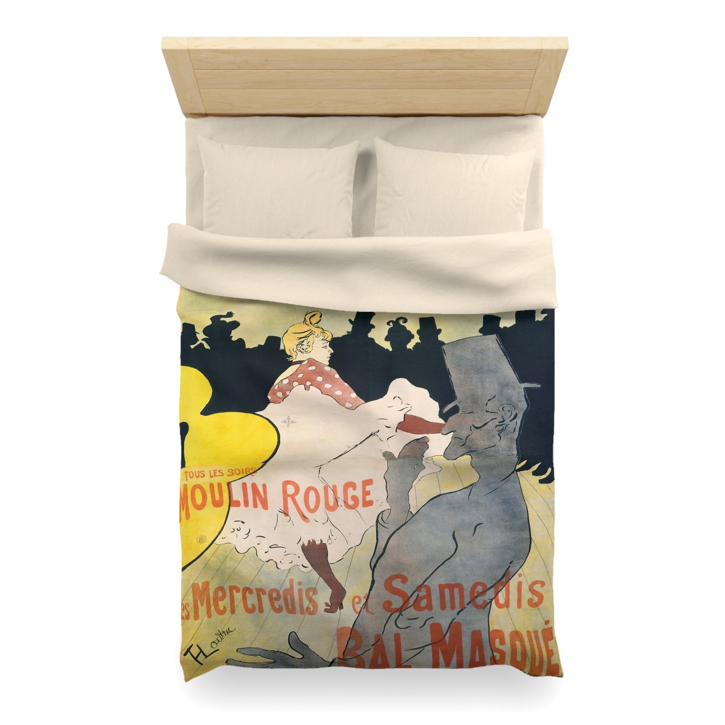 Toulouse-Lautrec, Henri - Moulin Rouge - La Goulue (1891) - Microfiber Duvet Cover
