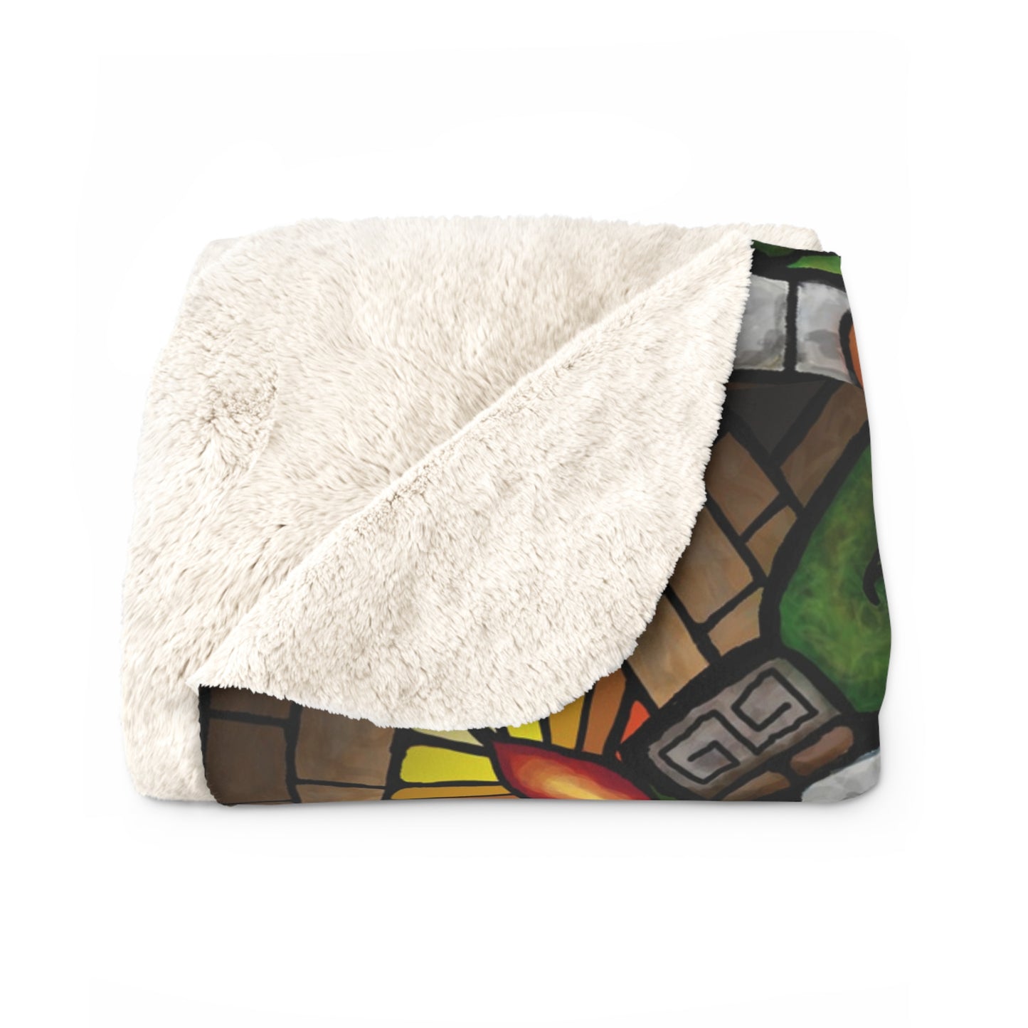 Pacio, Adam - Emerald Arrows Mandala - Sherpa Fleece Blanket