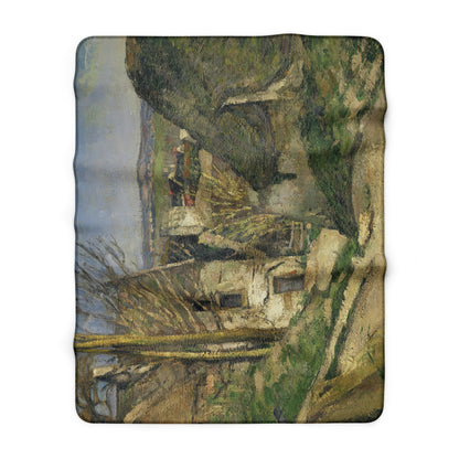 Cézanne, Paul - The House of the Hanged Man, Auvers-sur-Oise (1874) - Sherpa Fleece Blanket