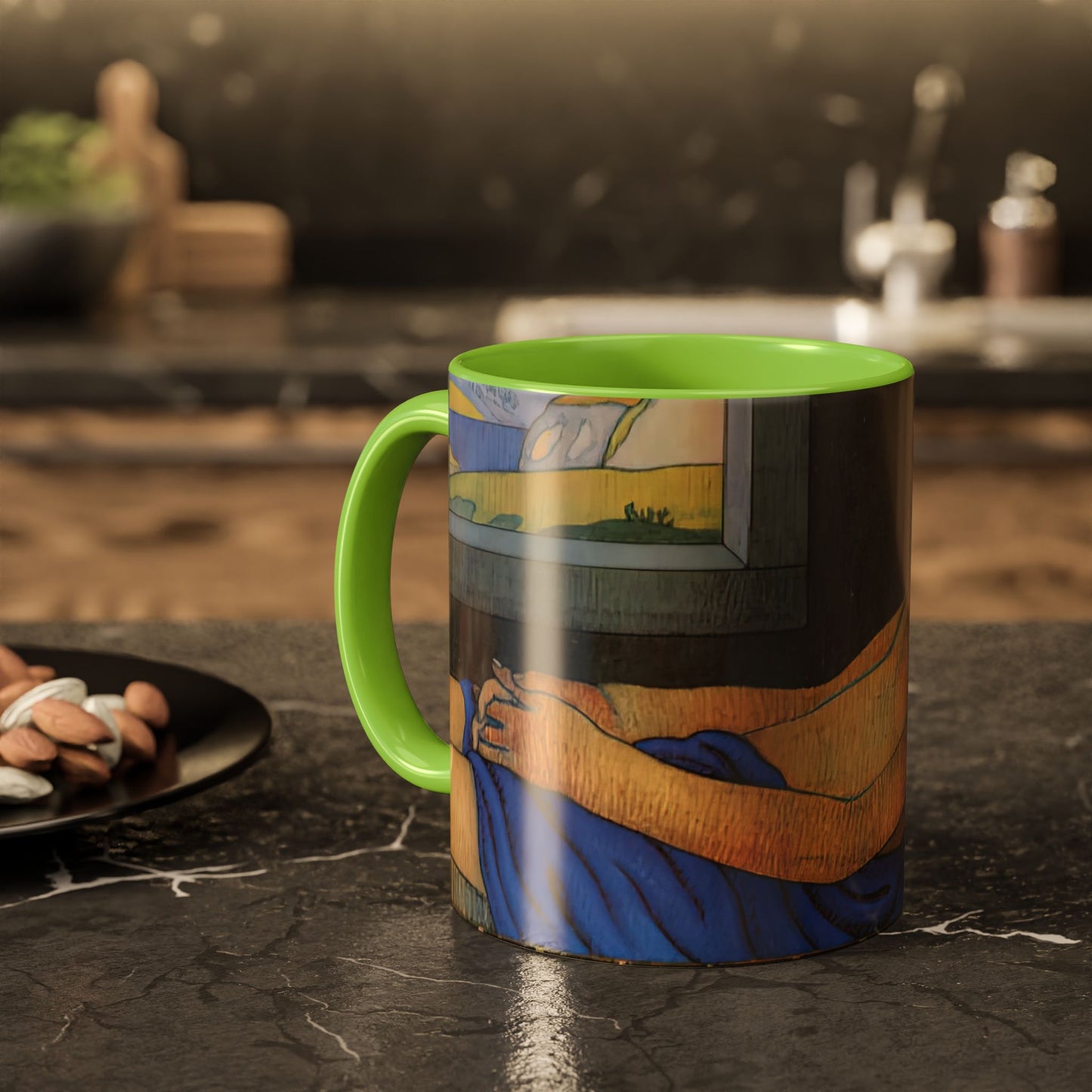 Filiger, Charles - The Recumbent Christ (1895) - Colorful Accent Mugs