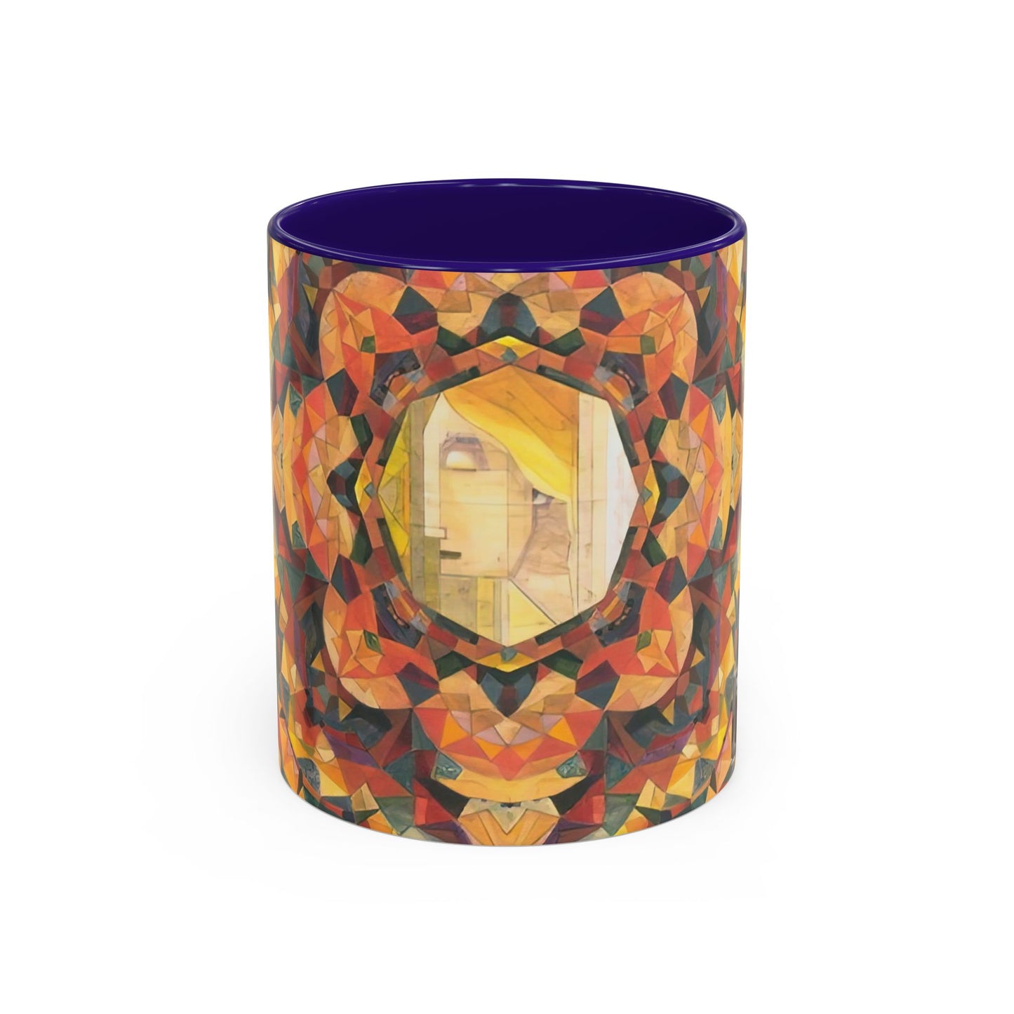 Filiger, Charles - Woman’s Head with Closed Eyes (1893) - Colorful Accent Mugs