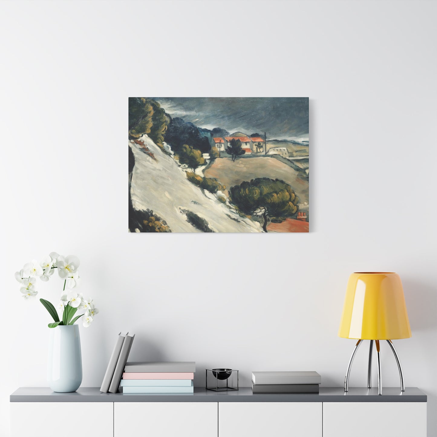 Cézanne, Paul - L’Estaque, Melting Snow (1870) - Canvas Block, unframed