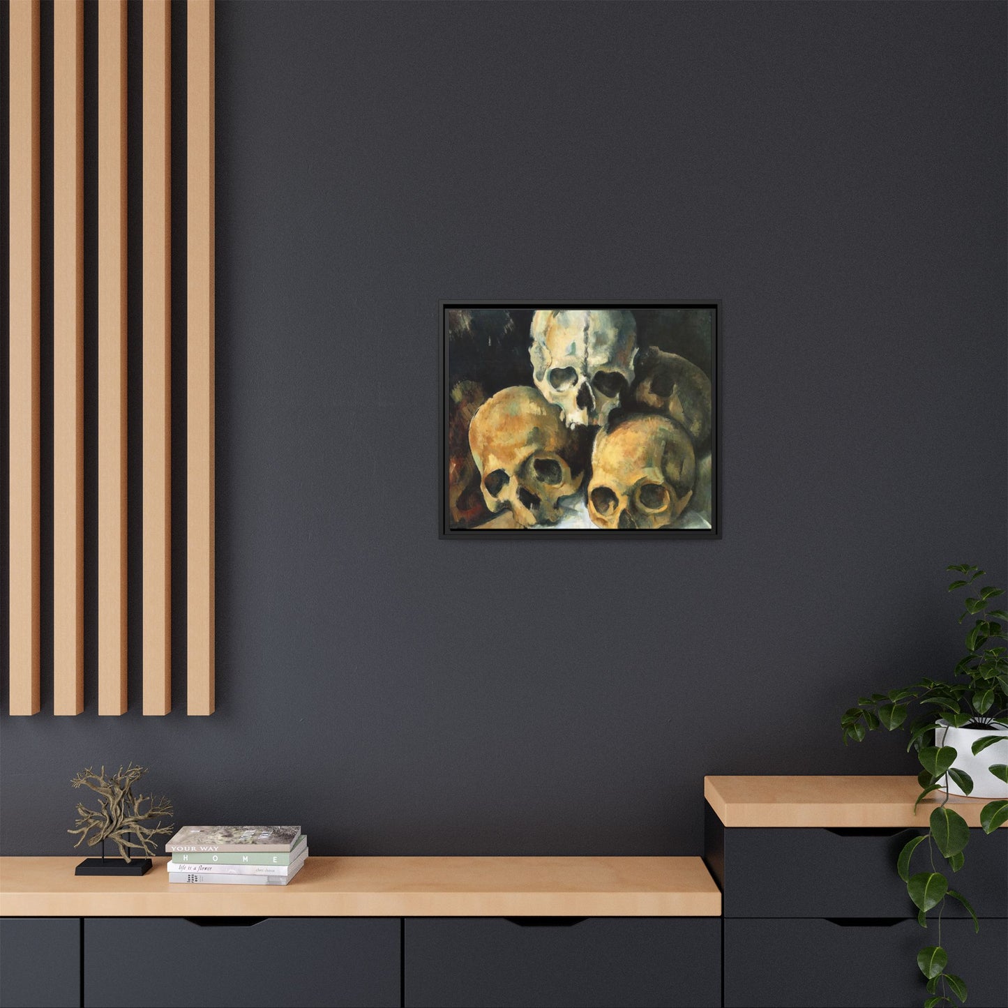 Cézanne, Paul - Pyramid of Skulls (1901) - Matte Canvas, Framed