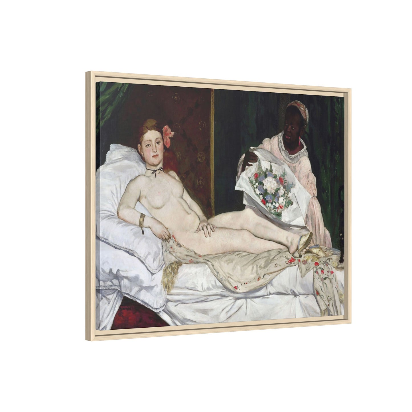 Manet, Édouard - Olympia (1870) - Matte Canvas, Framed