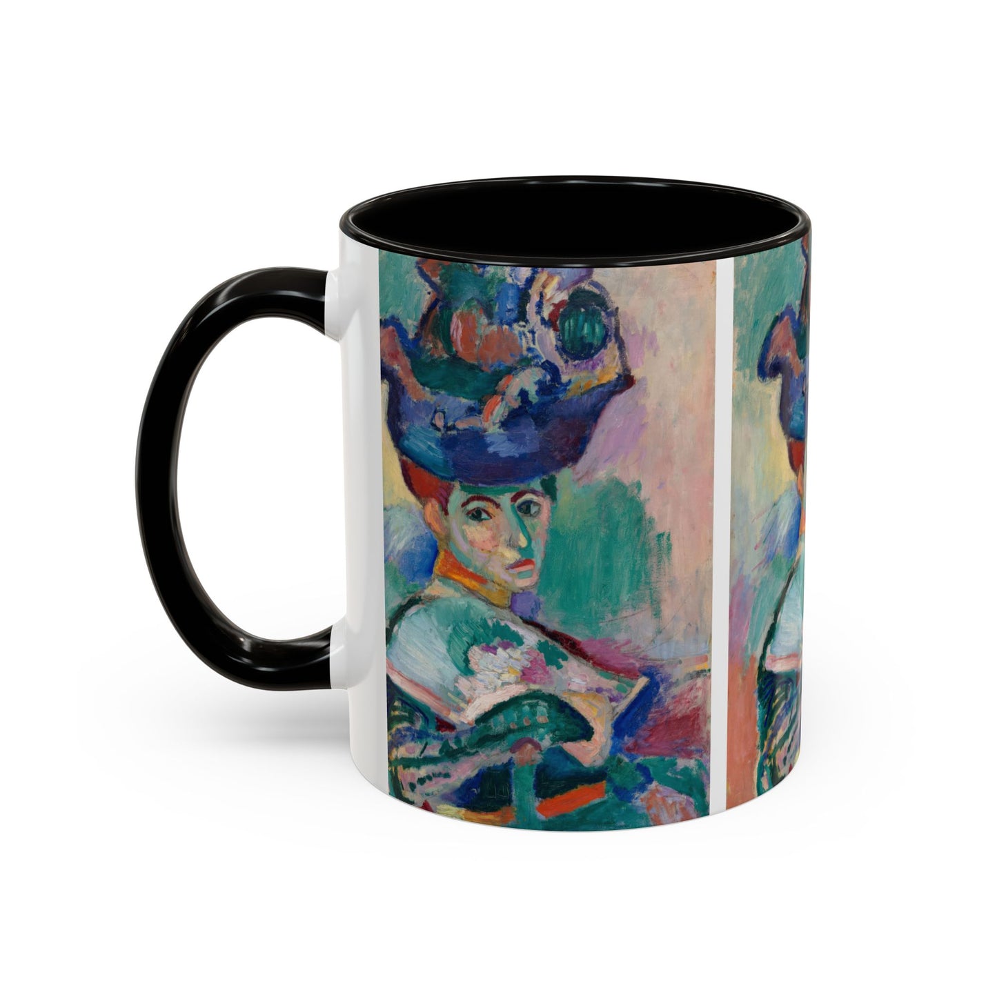 Matisse, Henri - Woman with a Hat (1905) - Colorful Accent Mugs