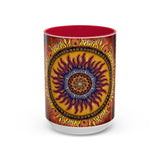 Solar Disc Mandala - Colorful Accent Mugs