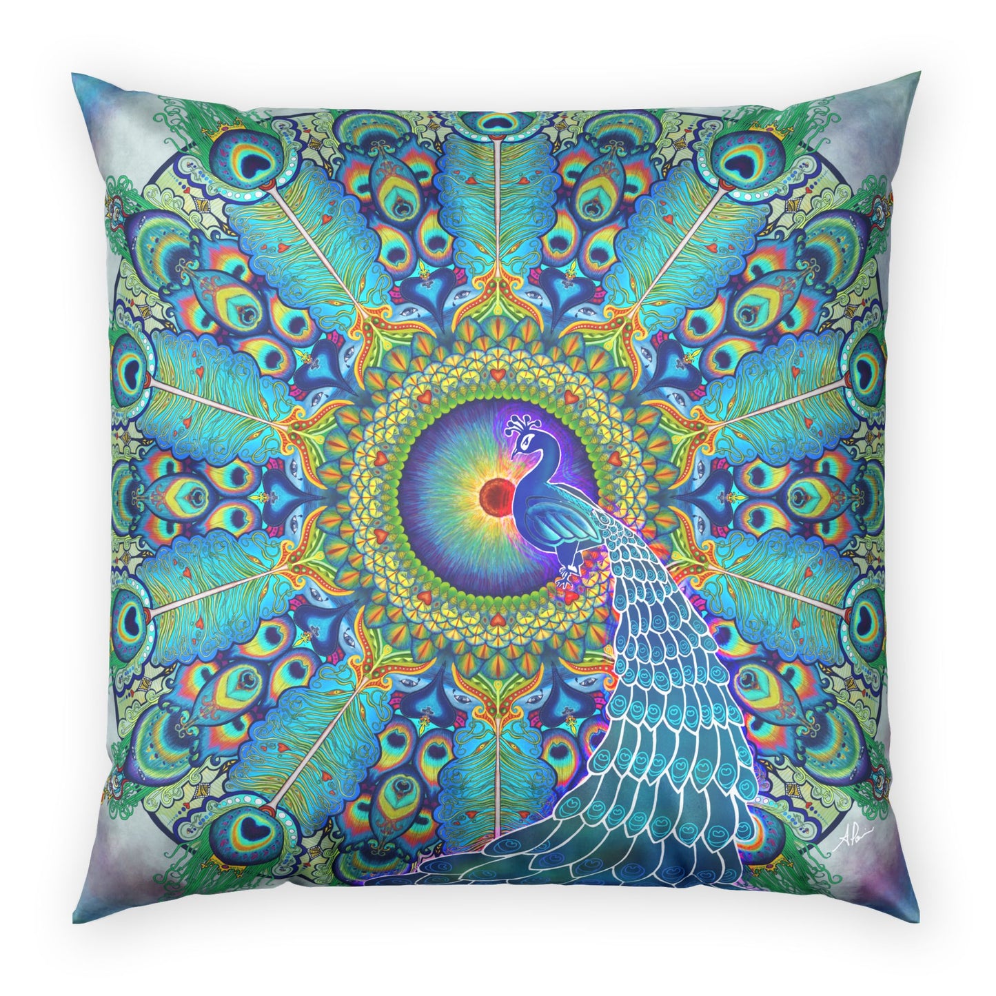 Pacio, Adam - Melek Taus Mandala - Poly Velvet Pillow