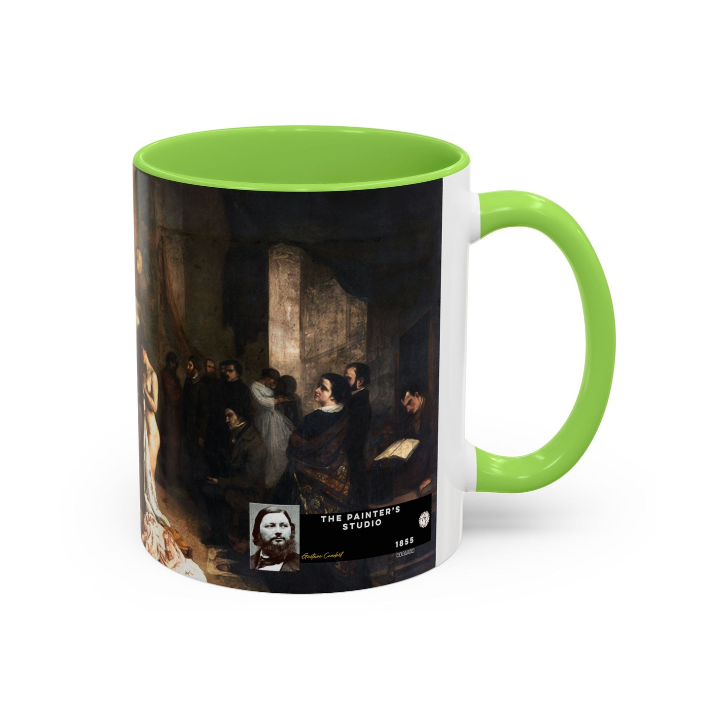 Courbet, Gustave - The Painter’s Studio (1855) - Colorful Accent Mugs