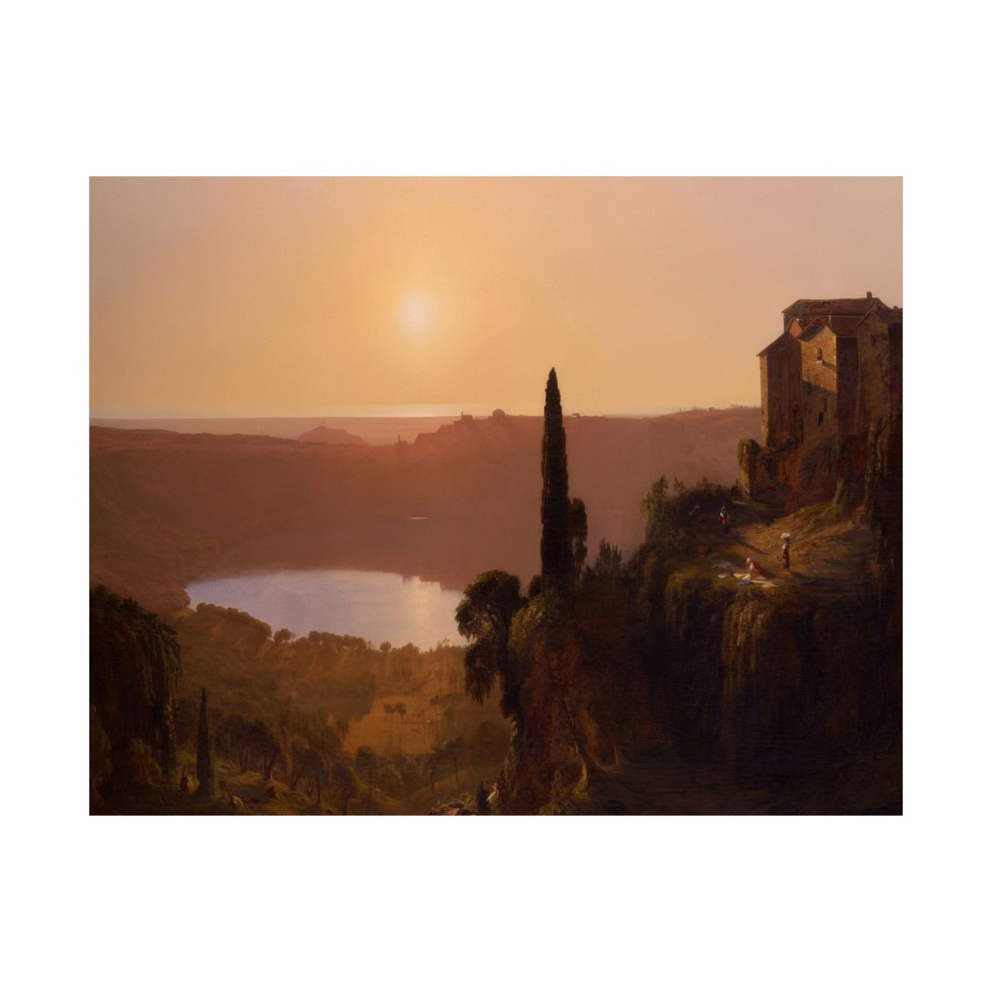 Gifford, Sanford Robinson - Lake Nemi  (1857) - Satin Posters