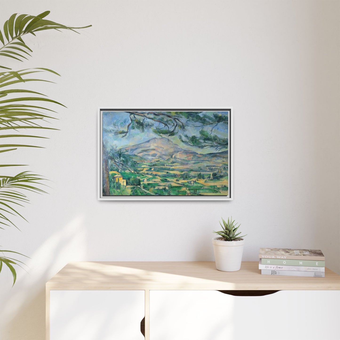Cézanne, Paul - Mont Sainte-Victoire with Large Pine (1887) - Matte Canvas, Framed