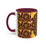 Lion Summer Mandala - Colorful Accent Mugs