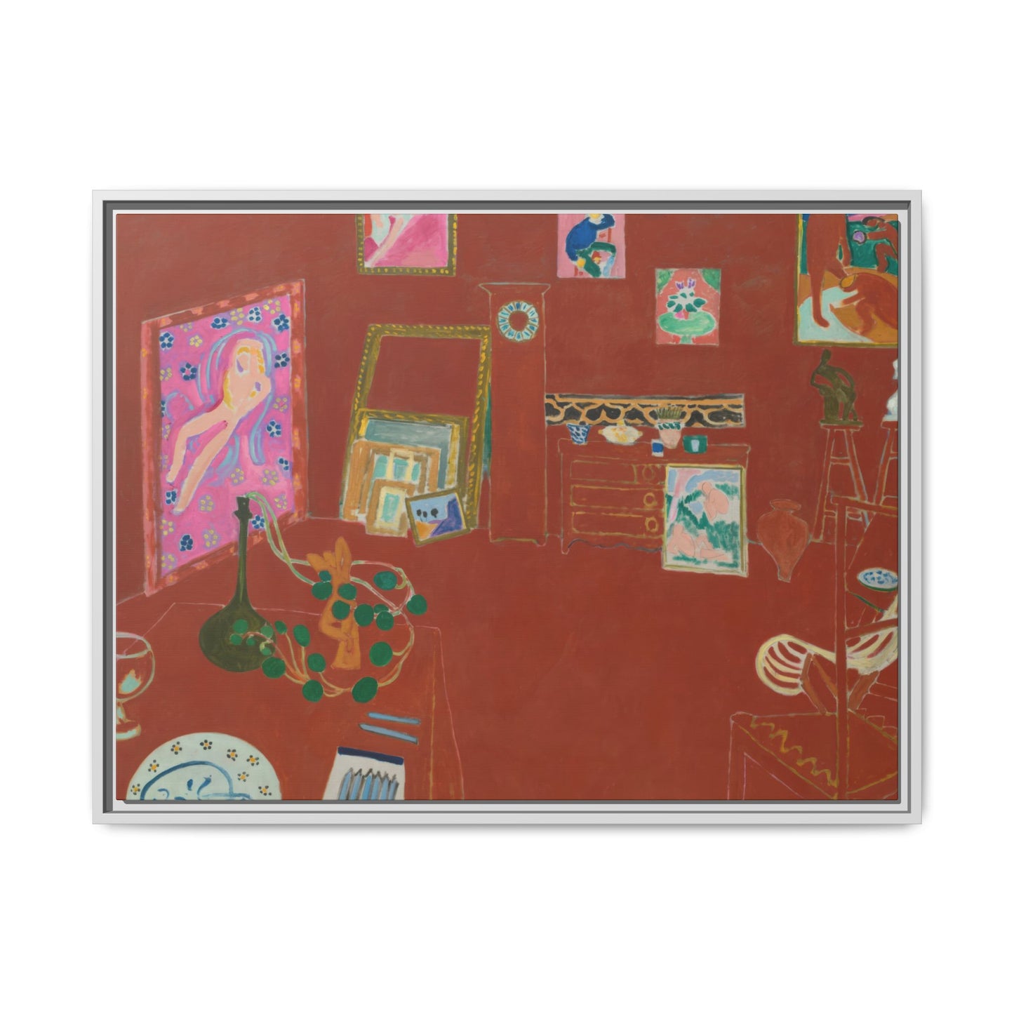 Matisse, Henri - The Red Studio (1911) - Matte Canvas, Framed