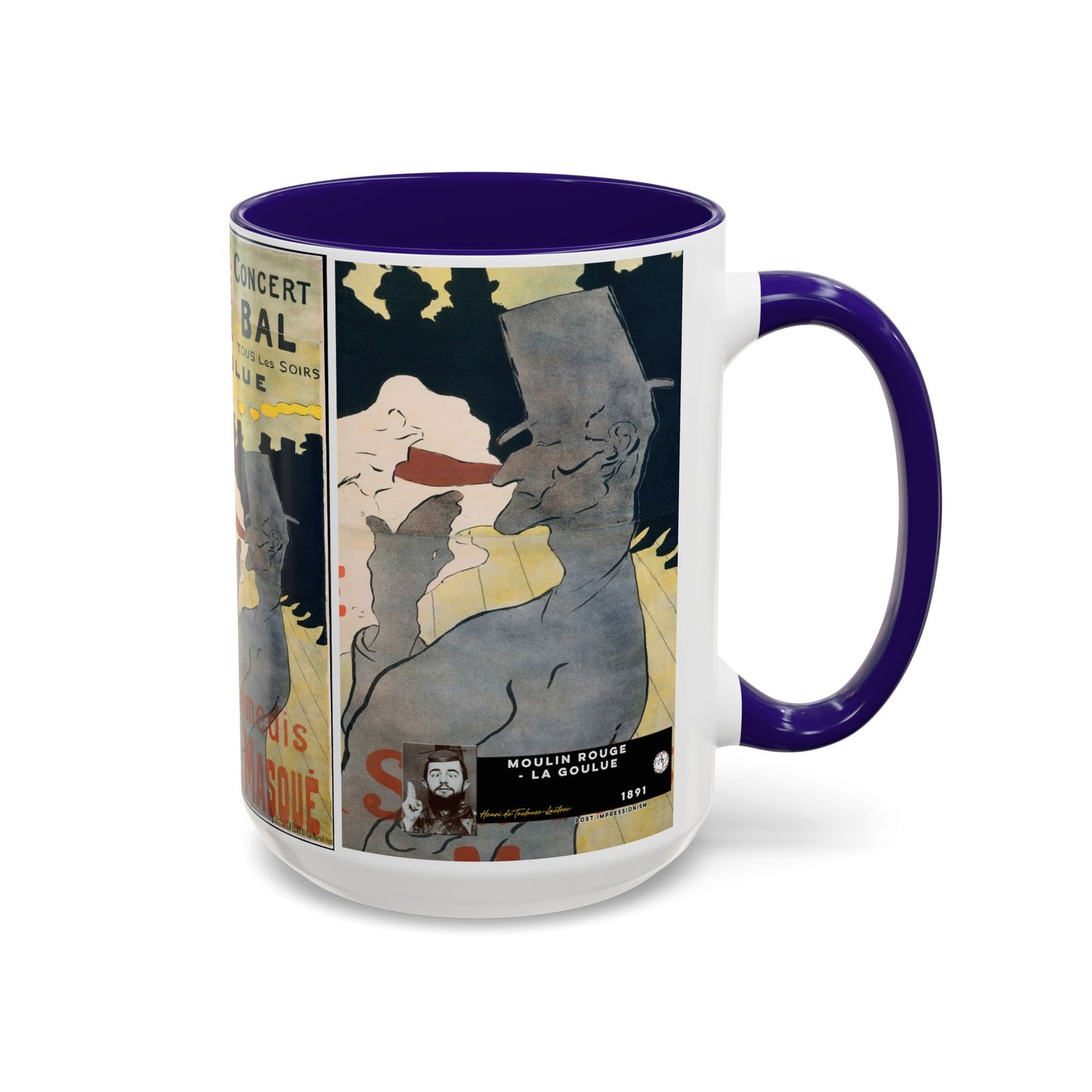 Toulouse-Lautrec, Henri - Moulin Rouge - La Goulue (1891) - Colorful Accent Mugs