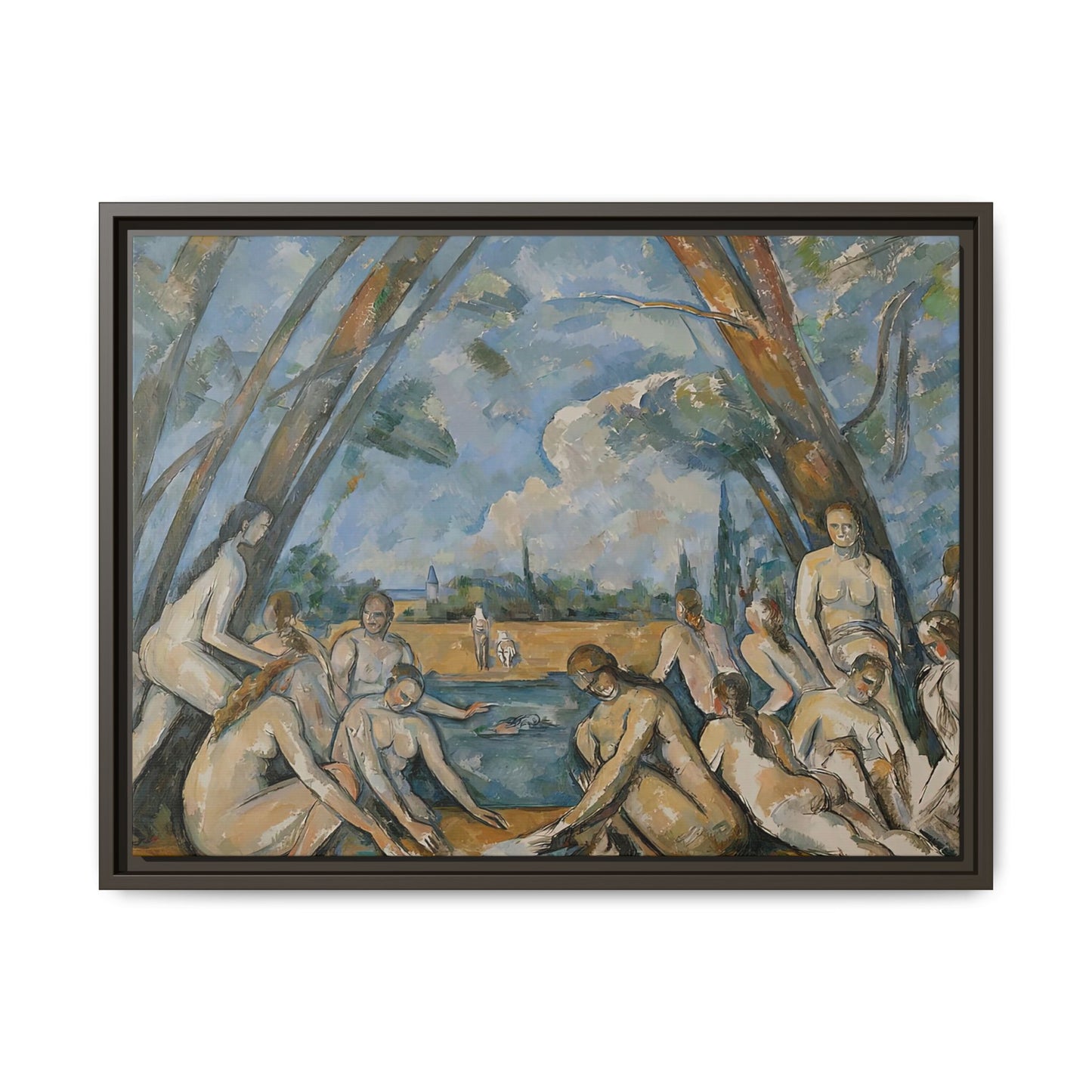 Cézanne, Paul - The Large Bathers (1906) - Matte Canvas, Framed
