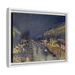 Pissarro, Camille - The Boulevard Montmartre At Night (1897) - Matte Canvas, Framed