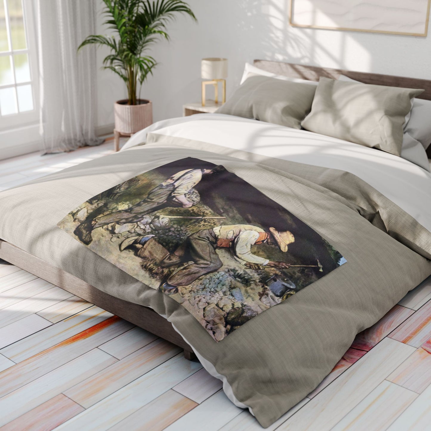 Courbet, Gustave - The Stone Breakers (1850) - Arctic Fleece Blanket