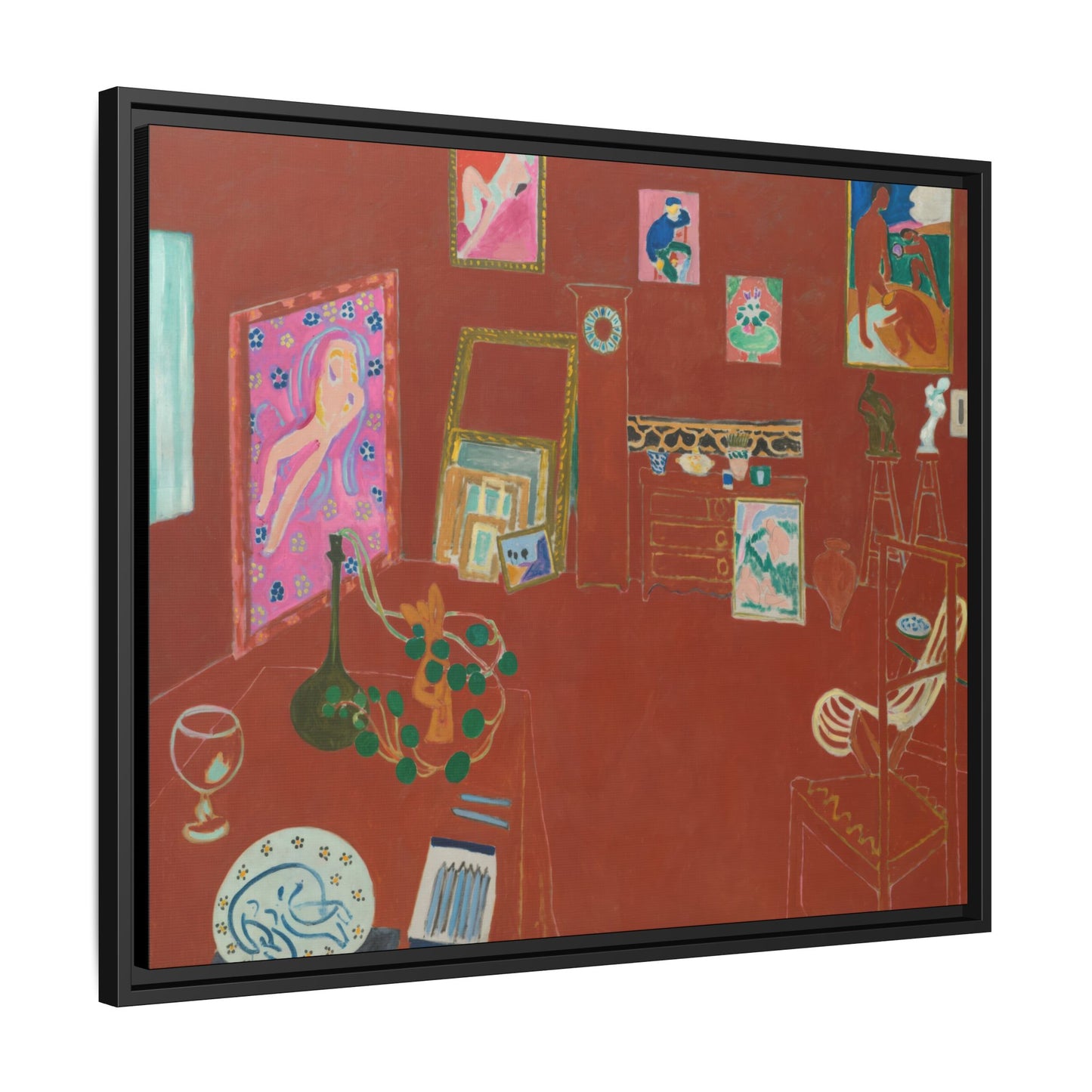 Matisse, Henri - The Red Studio (1911) - Matte Canvas, Framed