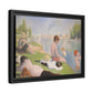 Seurat, Georges - Bathers at Asnières (1884) - Matte Canvas, Framed