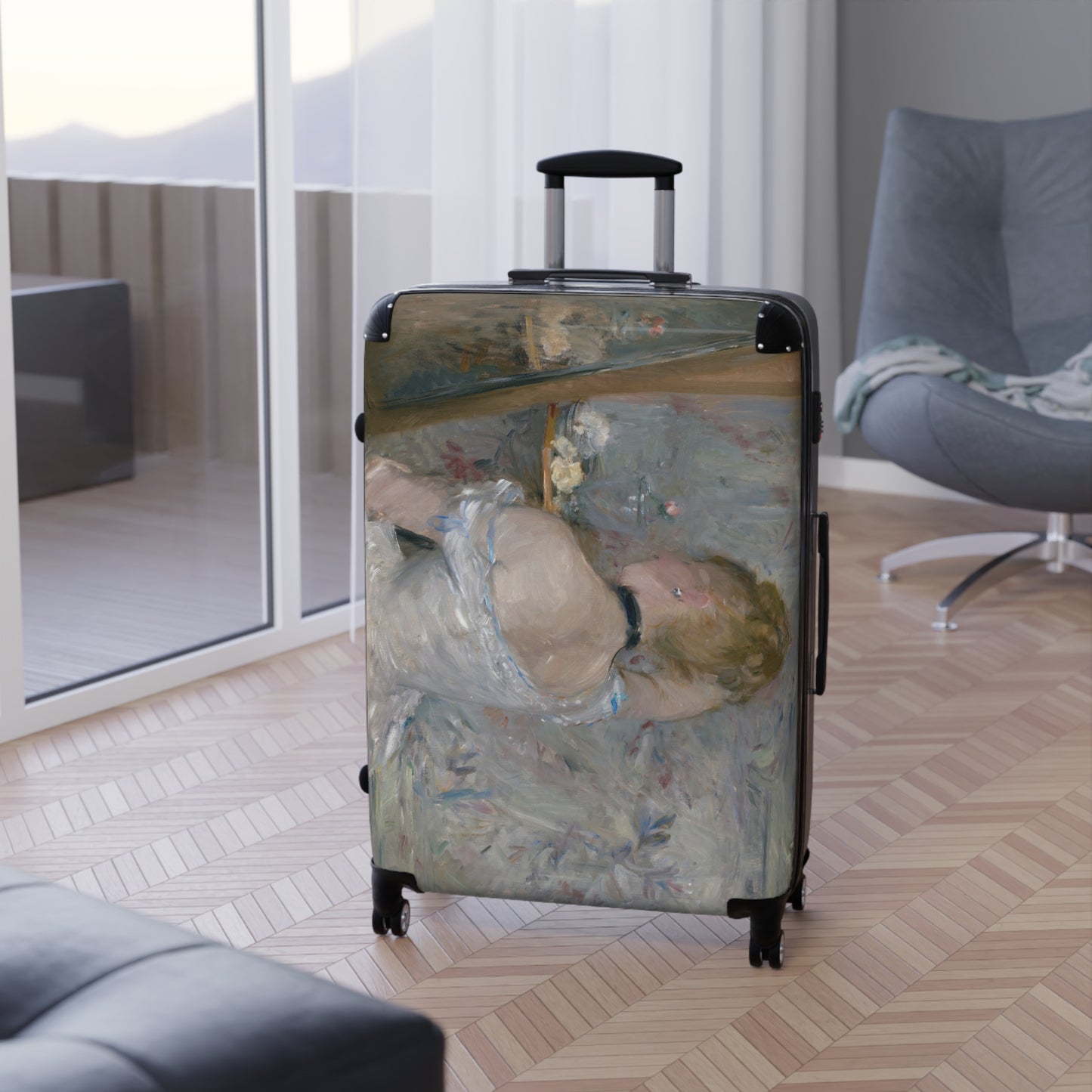 Morisot, Berthe - Woman at Her Toilette (1880) - Suitcase
