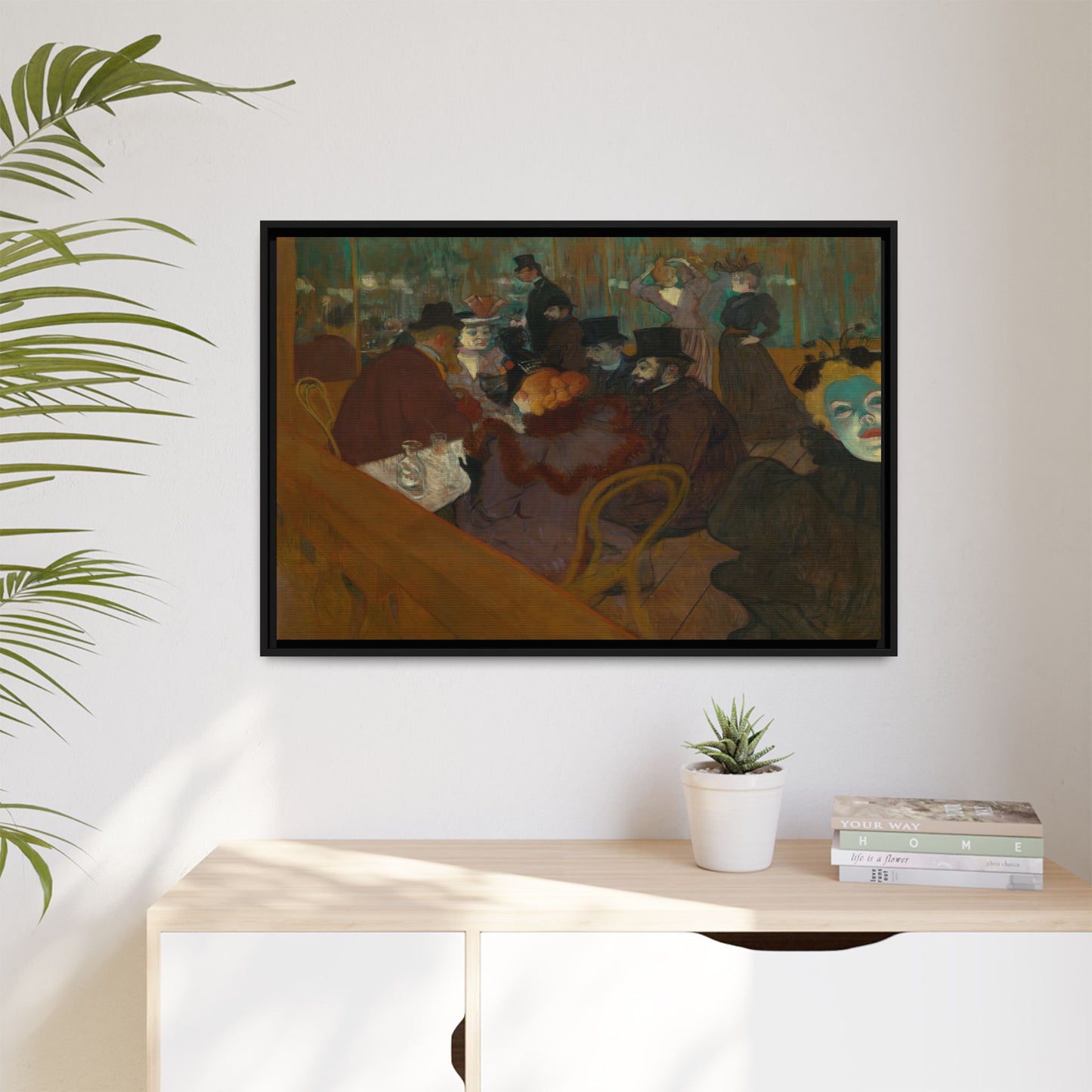 Toulouse-Lautrec, Henri - At the Moulin Rouge (1892) - Matte Canvas, Framed