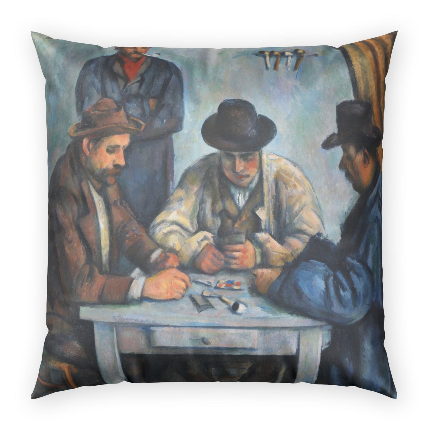 Cézanne, Paul - The Card Players (1892) - Poly Velvet Pillow
