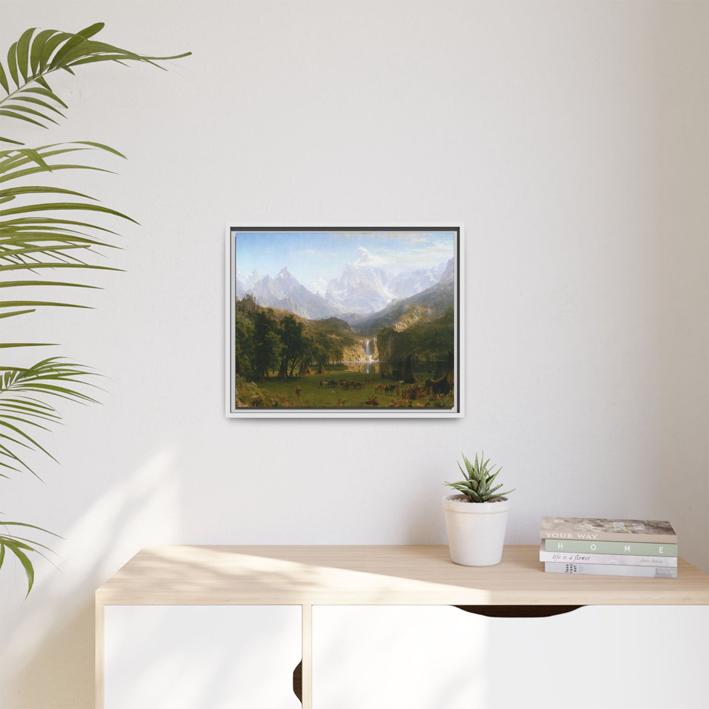 Bierstadt, Albert - The Rocky Mountains, Lander’s Peak (1863) - Matte Canvas, Framed