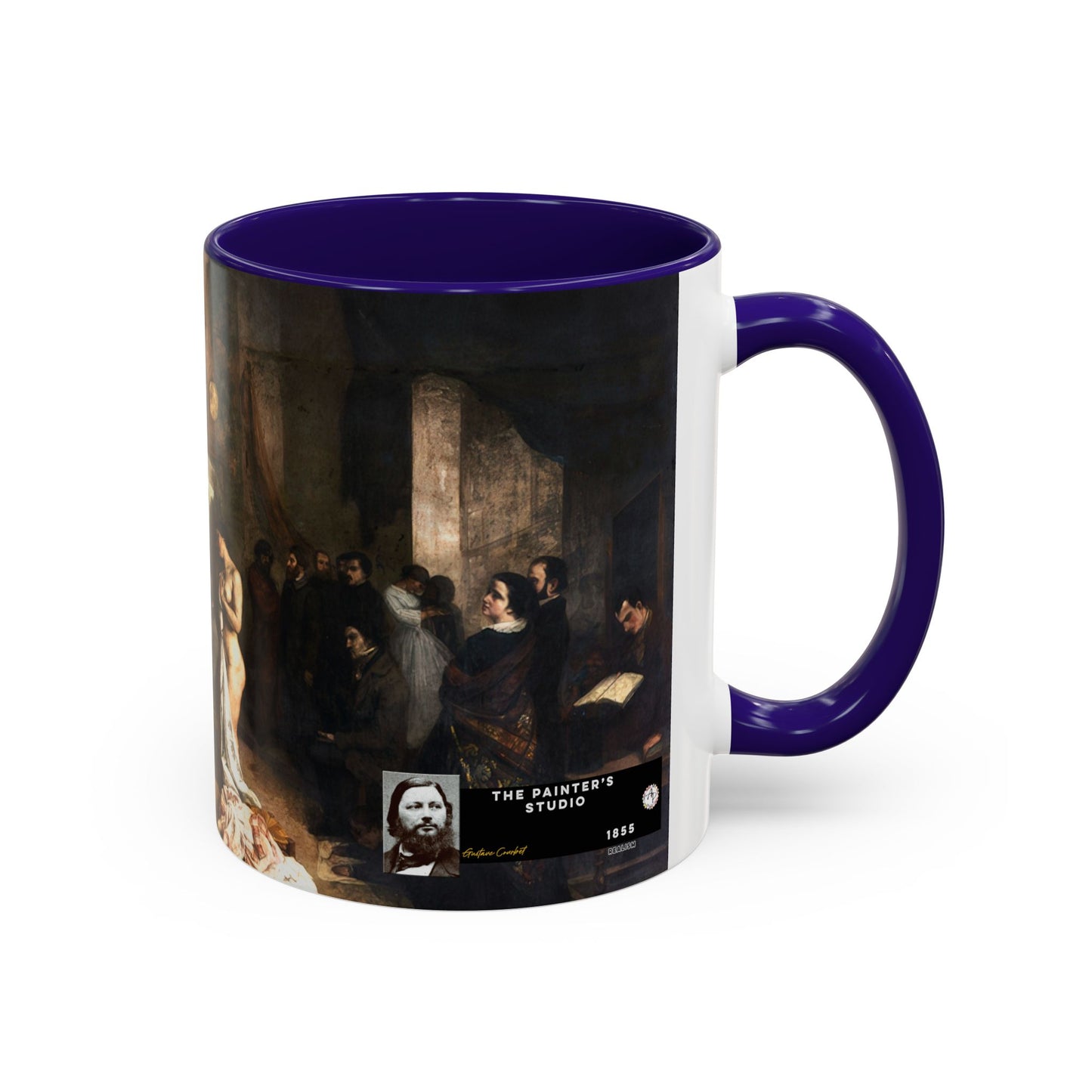 Courbet, Gustave - The Painter’s Studio (1855) - Colorful Accent Mugs