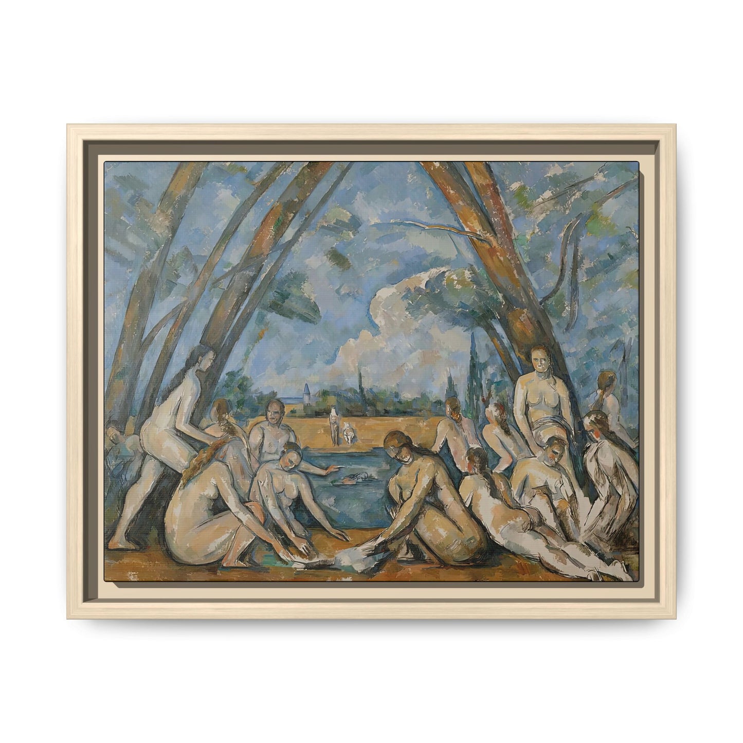 Cézanne, Paul - The Large Bathers (1906) - Matte Canvas, Framed