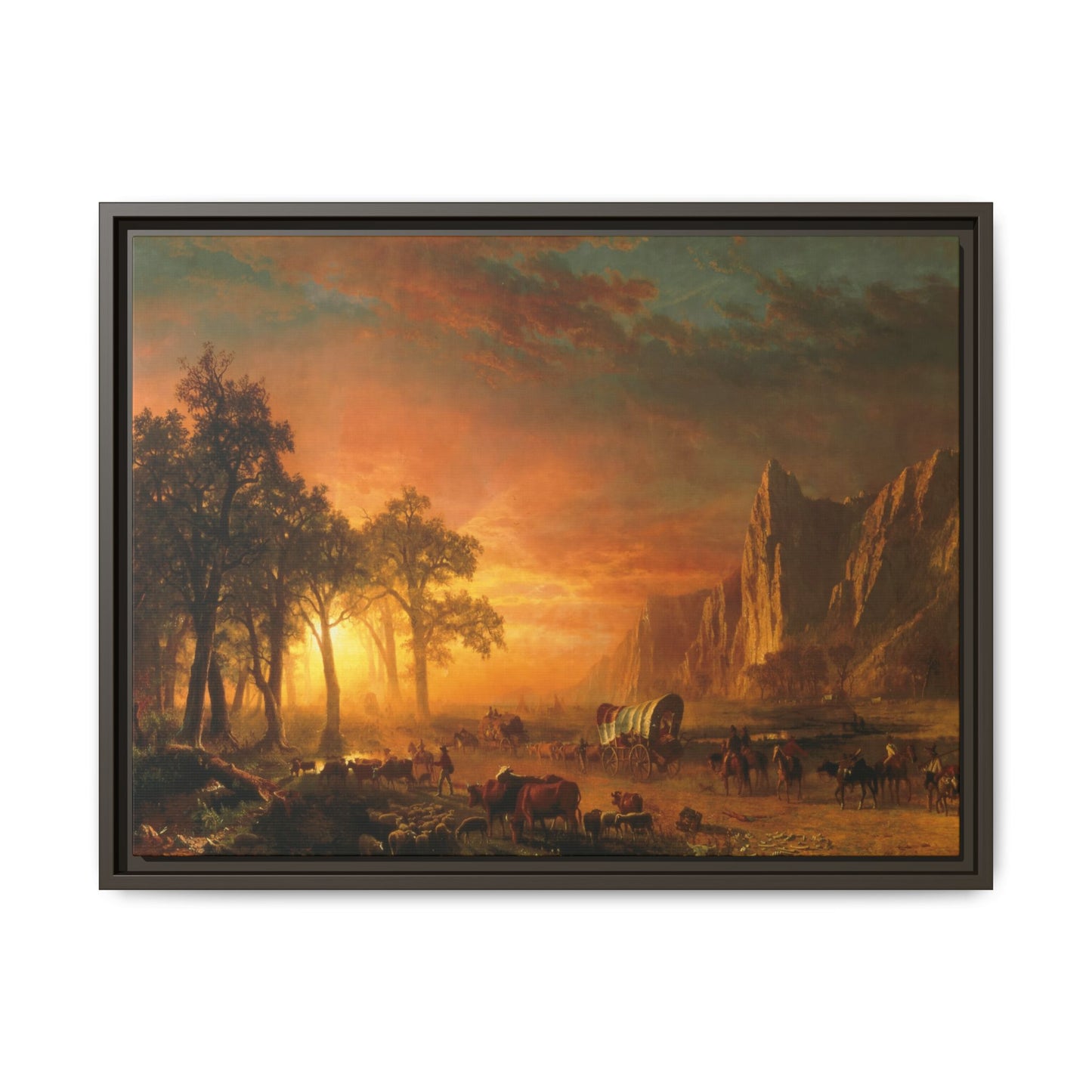 Bierstadt, Albert - Emigrants Crossing the Plains (1867) - Matte Canvas, Framed