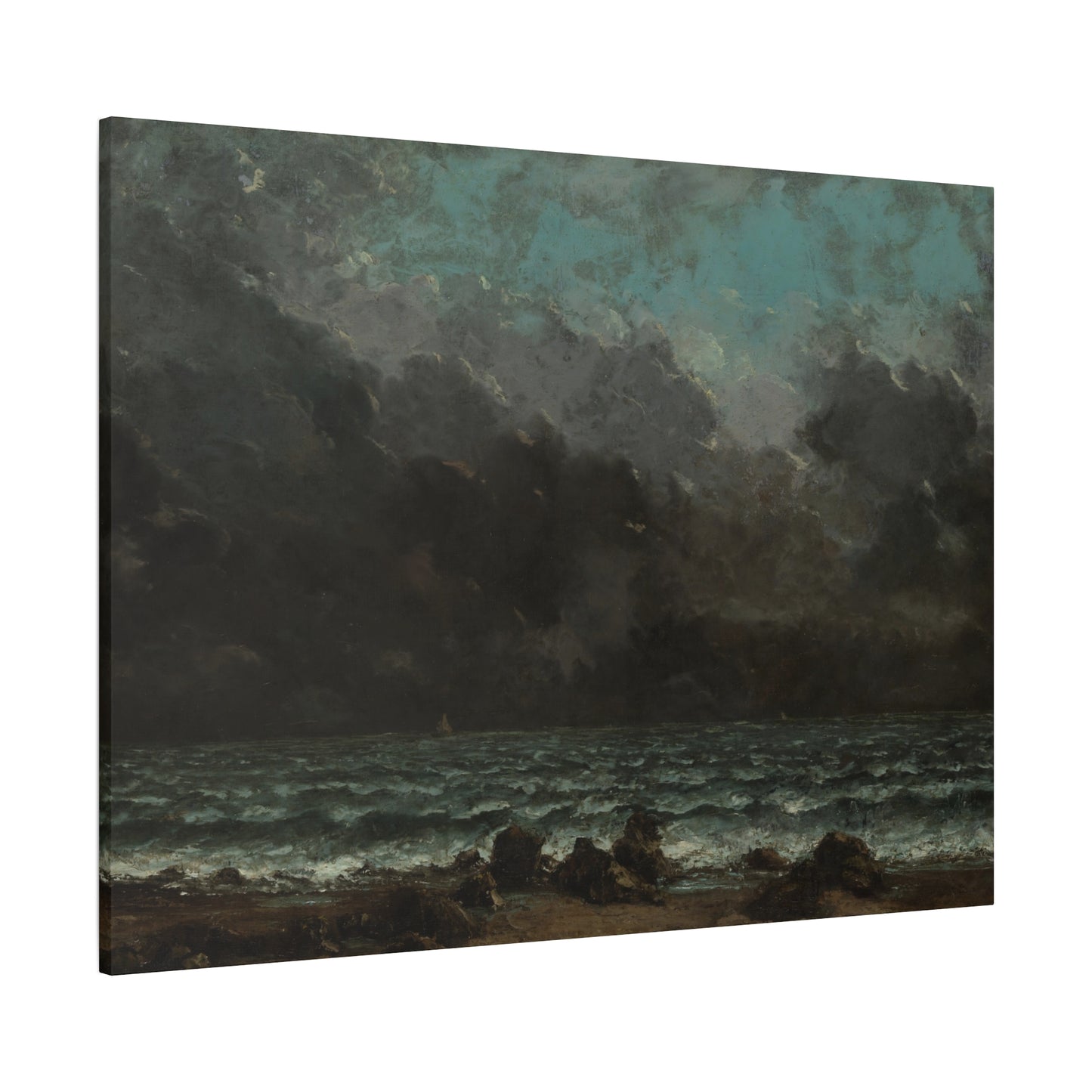 Courbet, Gustave - The Sea (1865) - Canvas Block, unframed