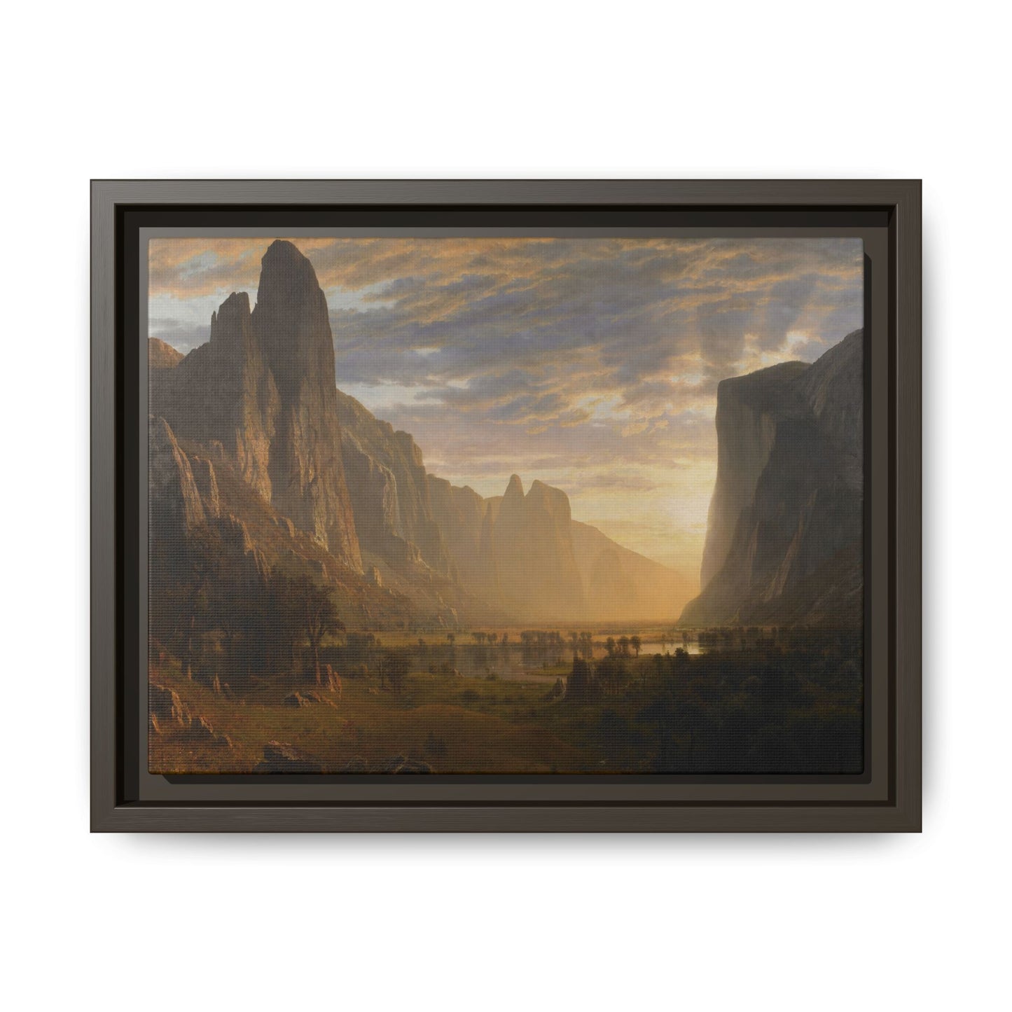 Bierstadt, Albert - Looking Down Yosemite Valley (1865) - Matte Canvas, Framed