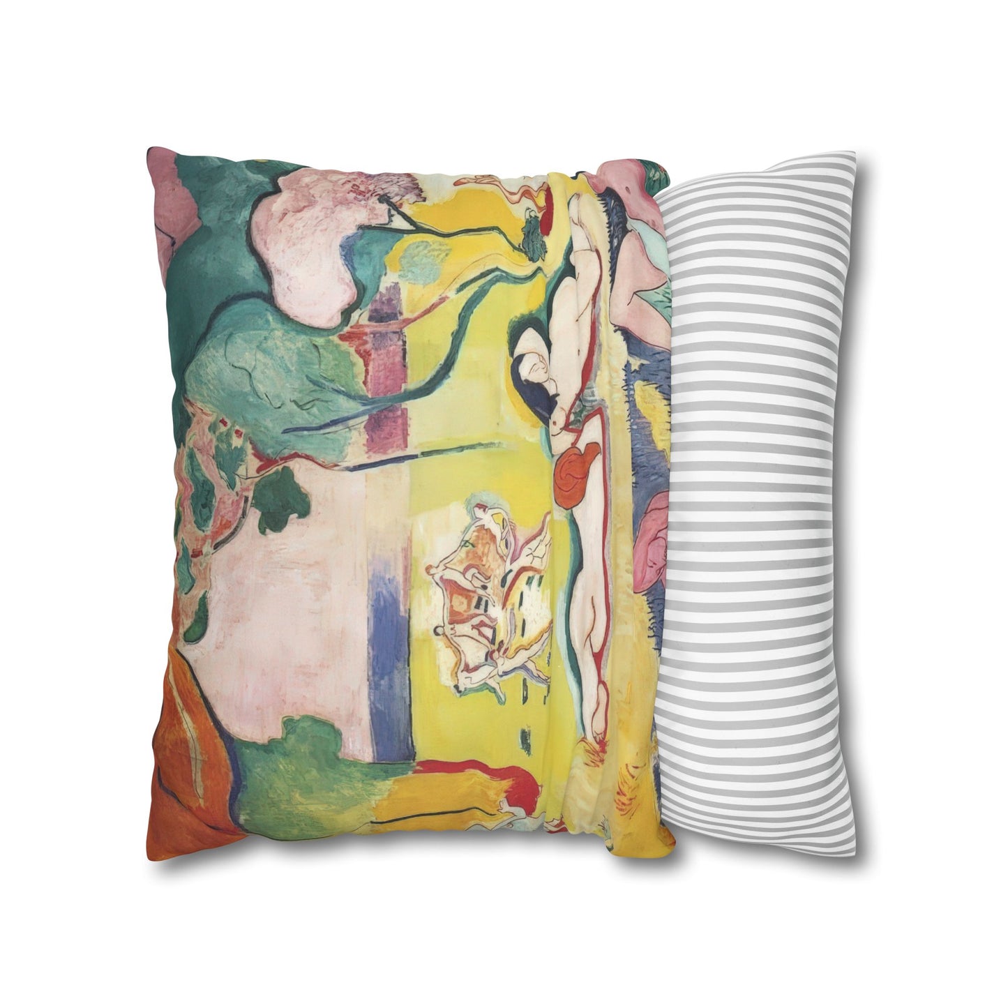 Matisse, Henri - The Joy of Life (1905) - Suede Square Pillowcase
