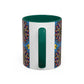 Pacio, Adam - Emerald Arrows Mandala - Colorful Accent Mugs