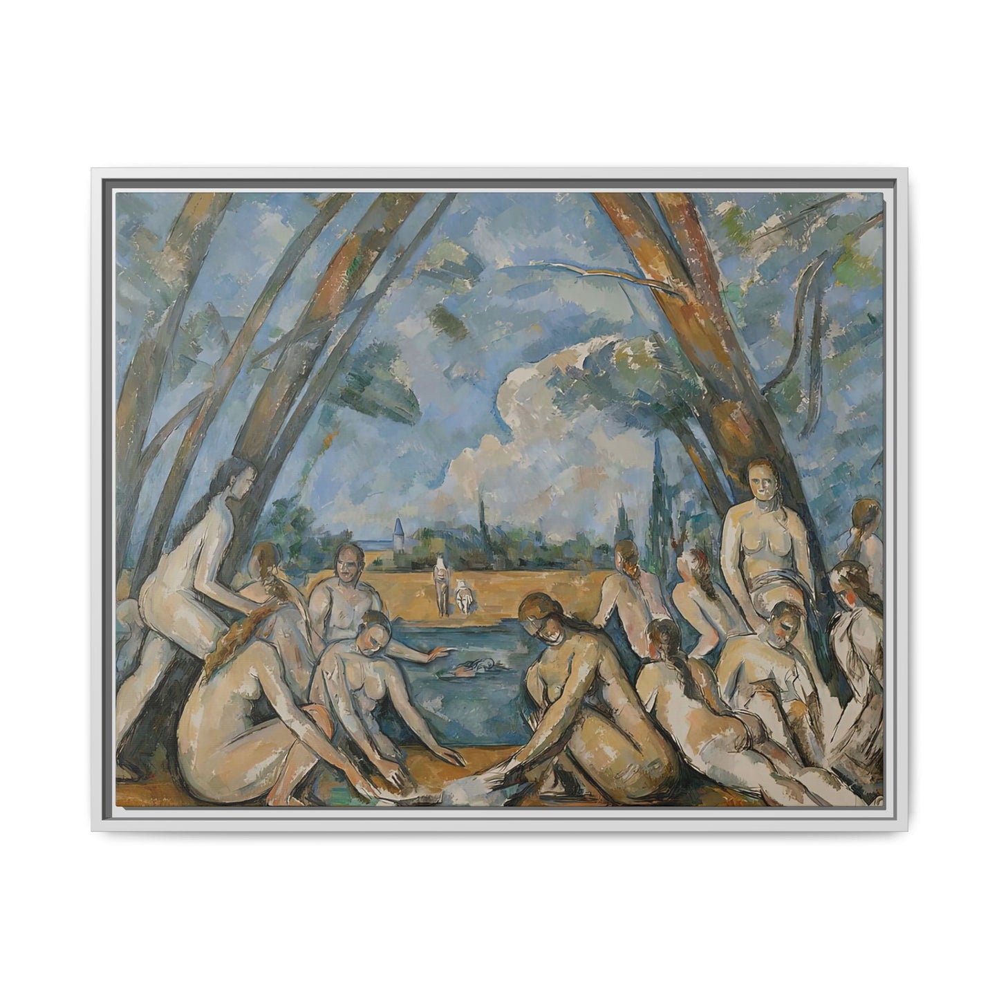 Cézanne, Paul - The Large Bathers (1906) - Matte Canvas, Framed