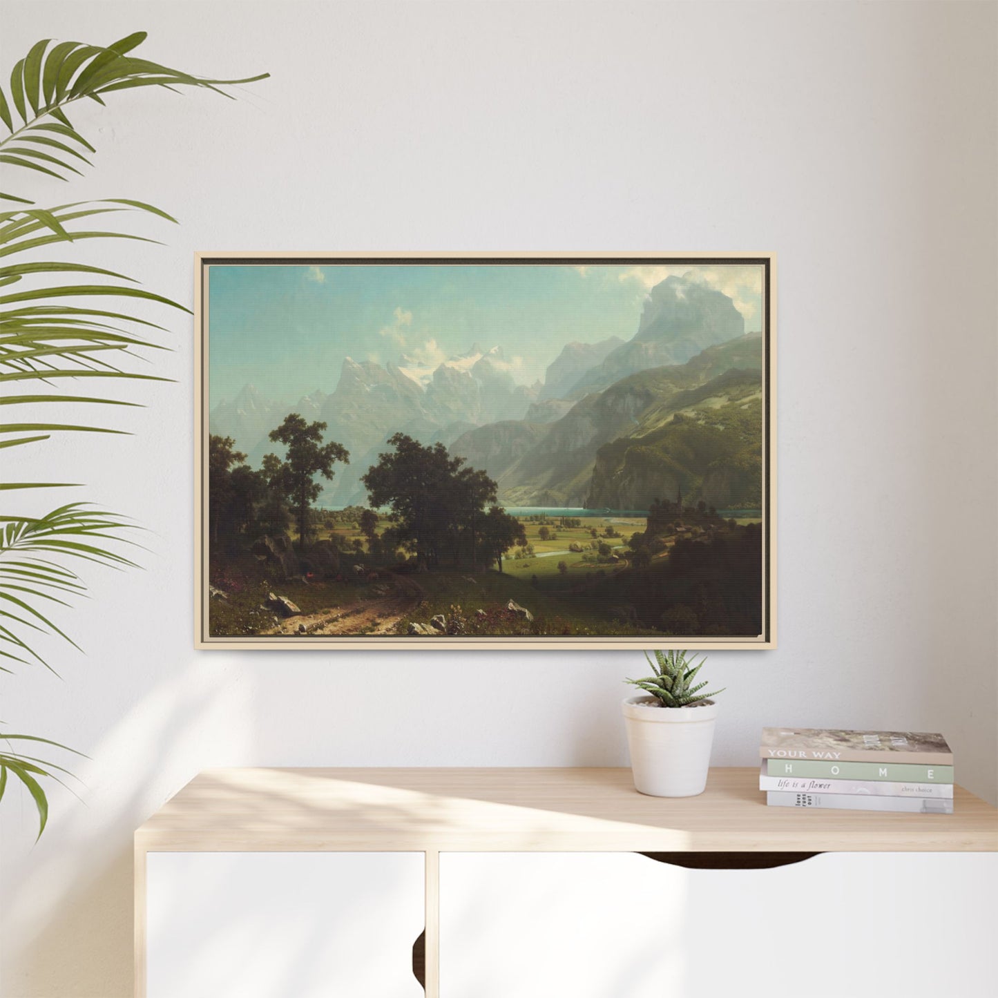 Bierstadt, Albert - Lake Lucerne (1858) - Matte Canvas, Framed