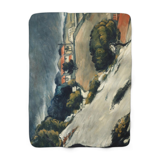 Cézanne, Paul - L’Estaque, Melting Snow (1870) - Sherpa Fleece Blanket