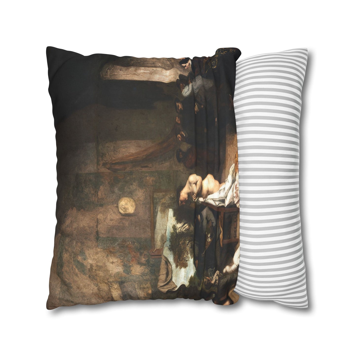 Courbet, Gustave - The Painter’s Studio (1855) - Suede Square Pillowcase