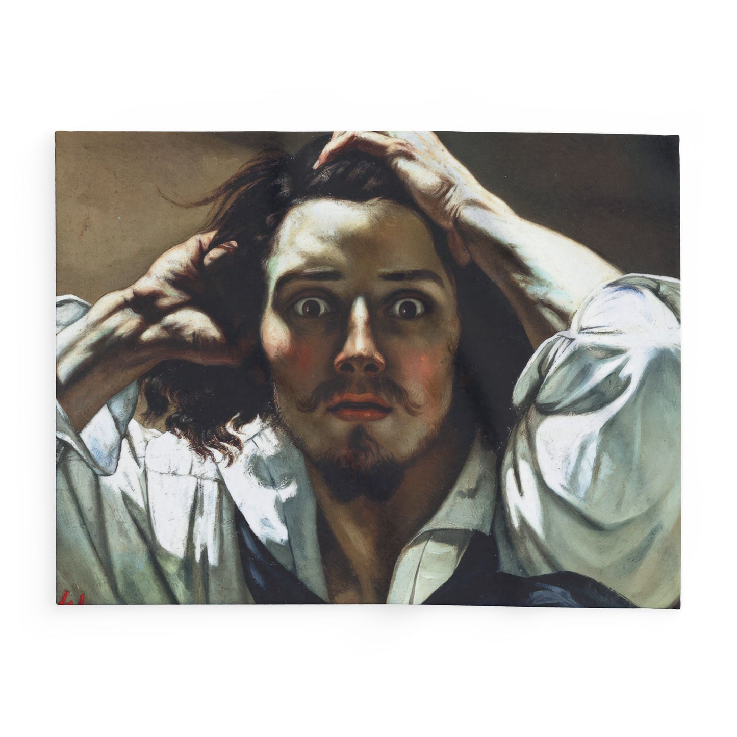 Courbet, Gustave - The Desperate Man (1843) - Arctic Fleece Blanket