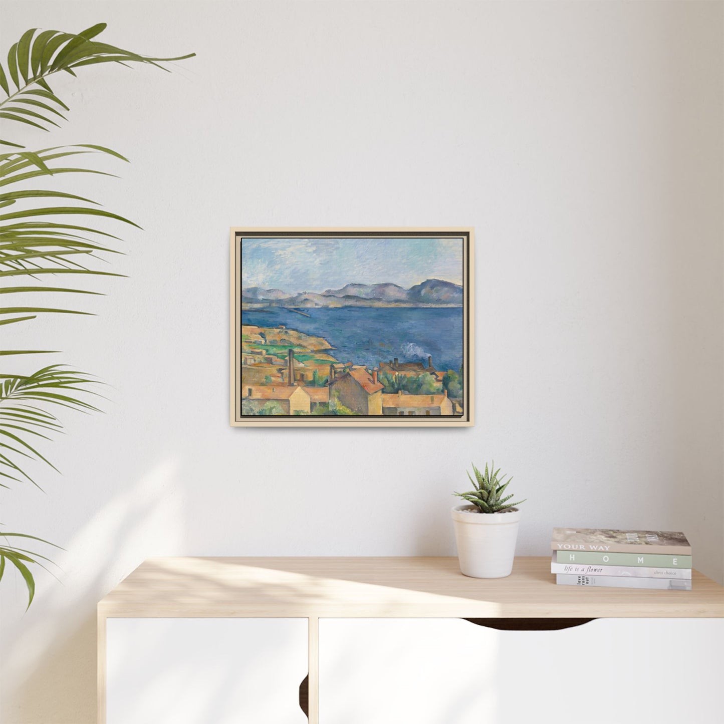 Cézanne, Paul - The Bay of Marseille, Seen from L'Estaque (1885) - Matte Canvas, Framed