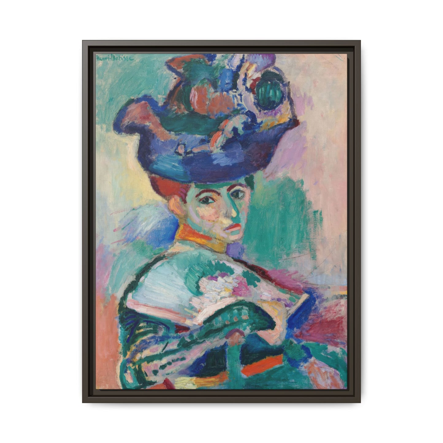 Matisse, Henri - Woman with a Hat (1905) - Matte Canvas, Framed