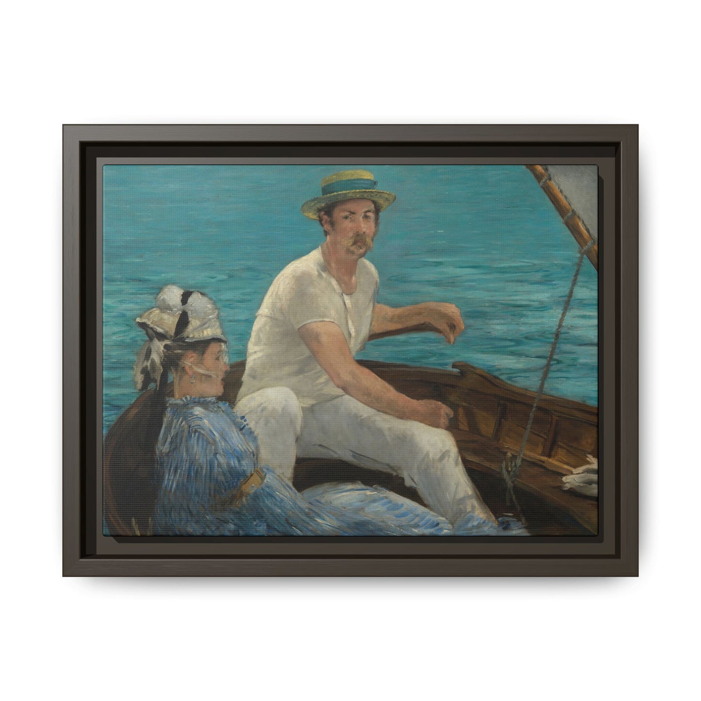 Manet, Édouard - Boating (1874) - Matte Canvas, Framed
